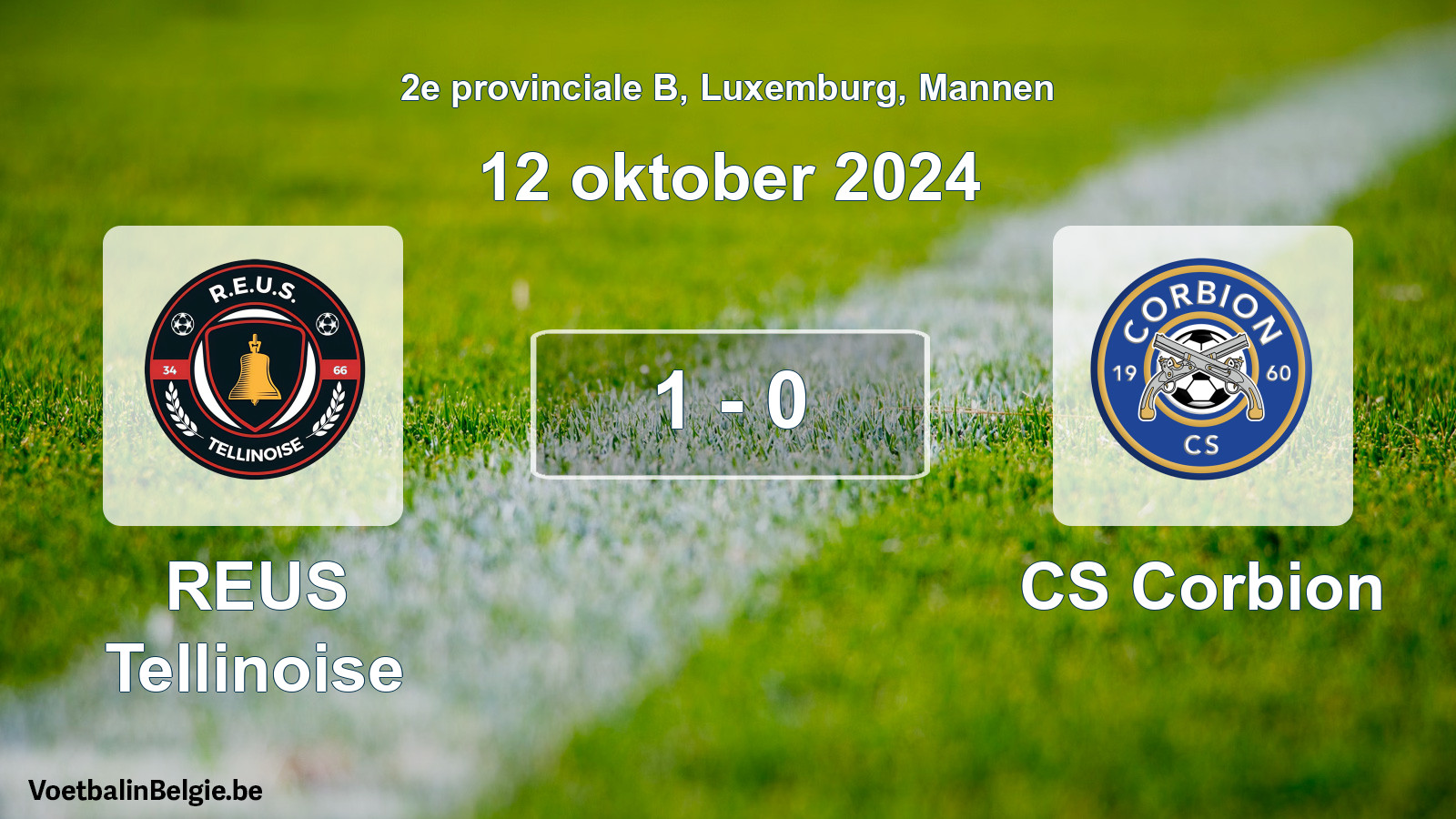 Gespeelde wedstrijd mannenvoetbal: REUS Tellinoise - CS Corbion 1 - 0 (12 oktober 2024)