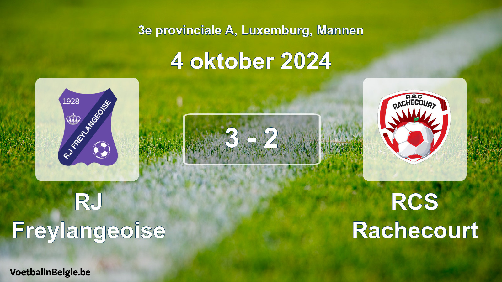 Played match men football: RJ Freylangeoise - RCS Rachecourt 3 - 2 (4 October 2024)