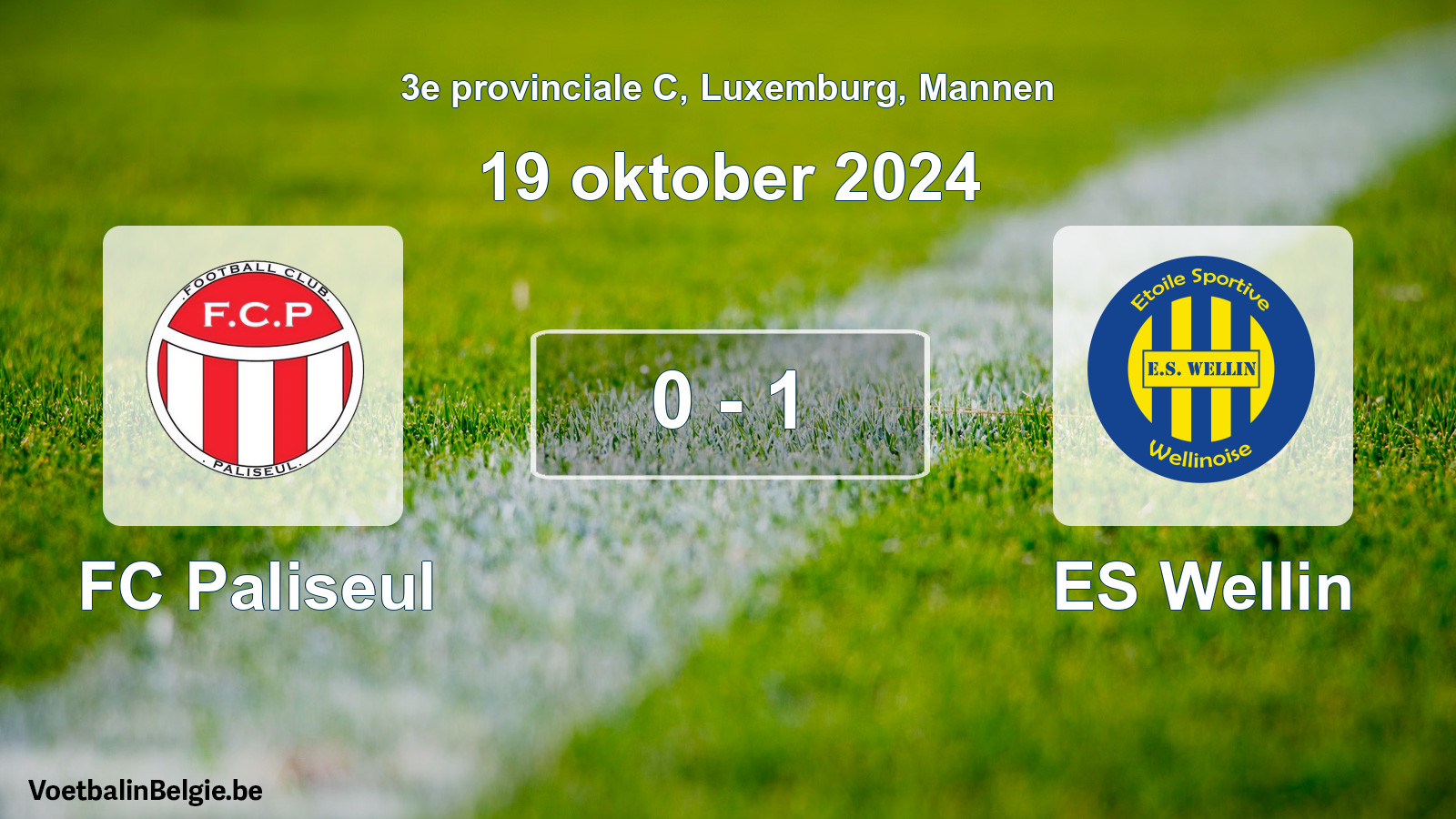 Gespeelde wedstrijd mannenvoetbal: FC Paliseul - ES Wellin 0 - 1 (19 oktober 2024)