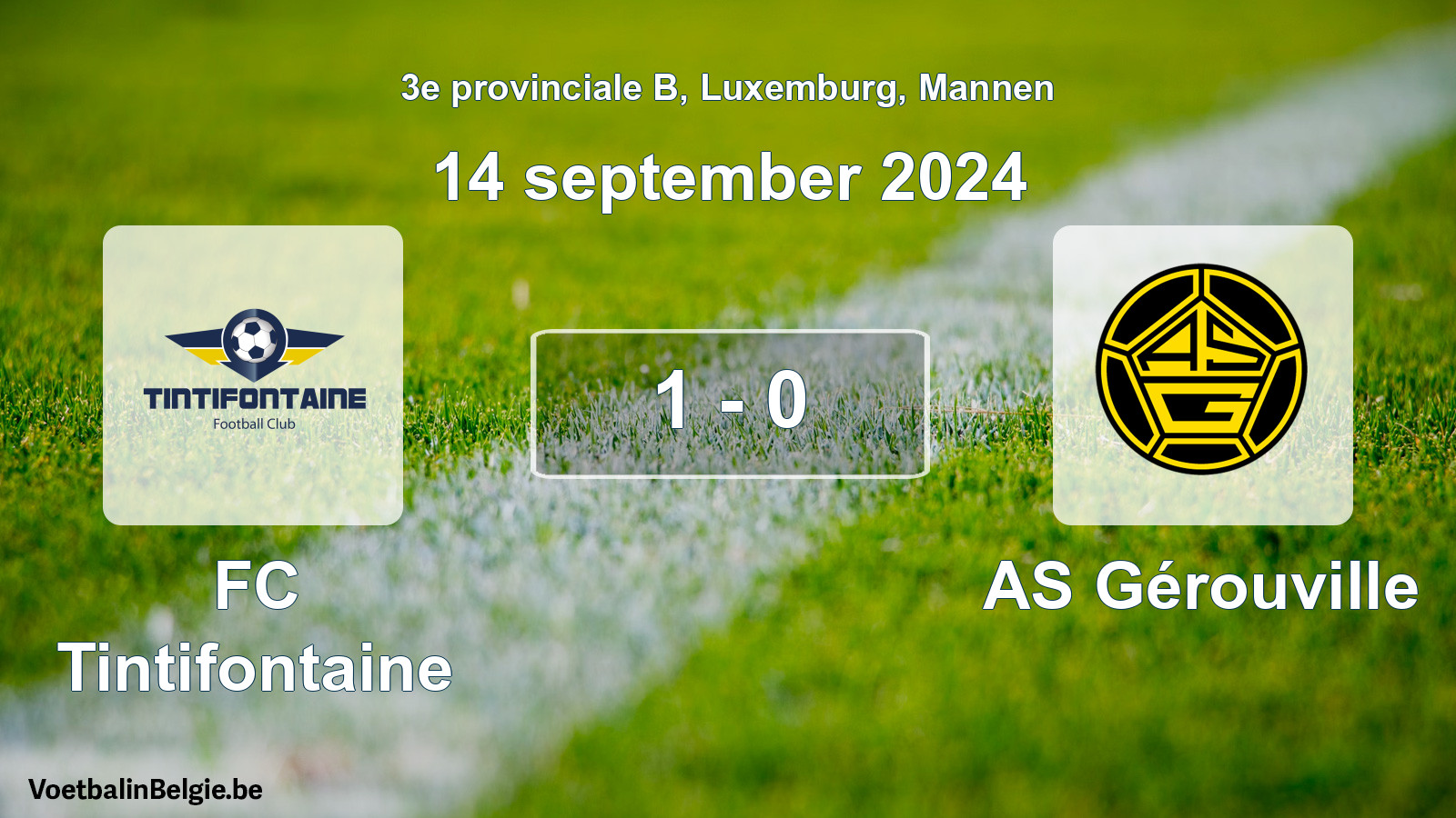 Gespeelde wedstrijd mannenvoetbal: FC Tintifontaine - AS Gérouville 1 - 0 (14 september 2024)