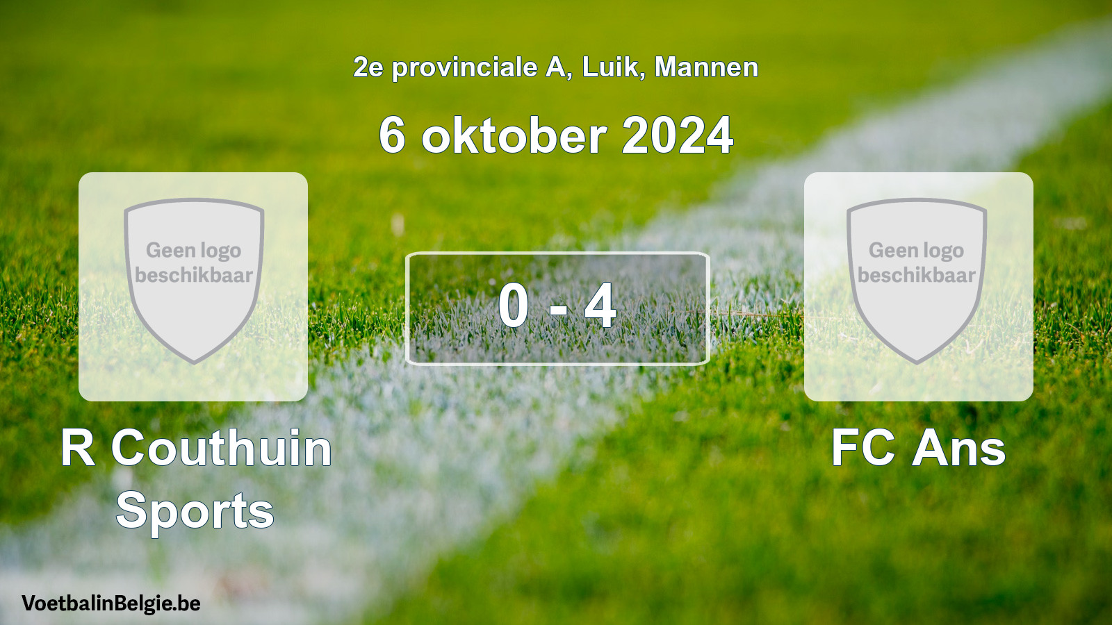 Gespeelde wedstrijd mannenvoetbal: R Couthuin Sports - FC Ans 0 - 4 (6 oktober 2024)