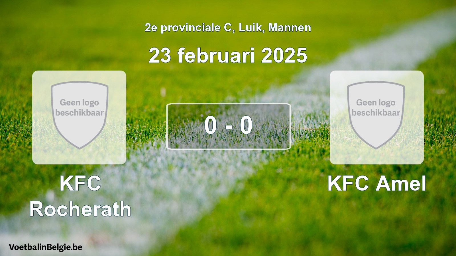 Gespeelde wedstrijd mannenvoetbal: KFC Rocherath - KFC Amel 0 - 0 (23 februari 2025)