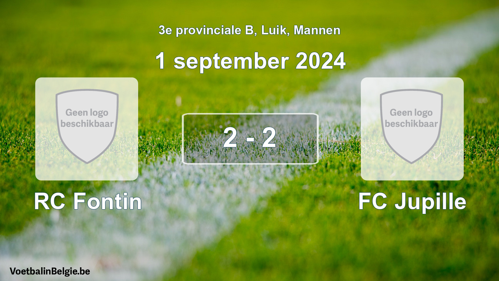 Gespeelde wedstrijd mannenvoetbal: RC Fontin - FC Jupille 2 - 2 (1 september 2024)