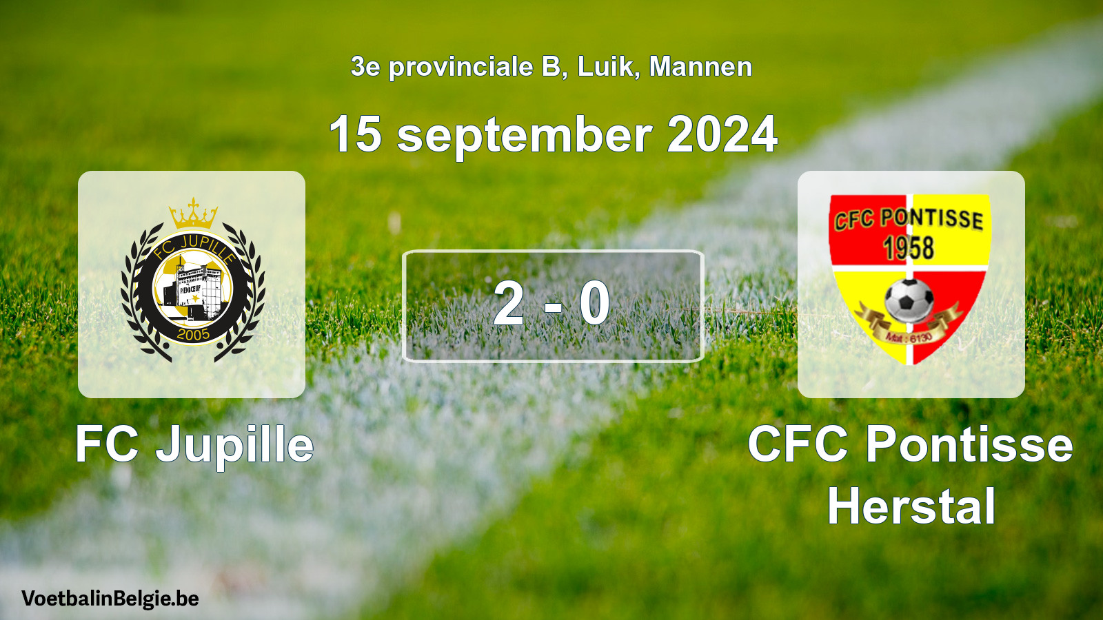 Played match men football: FC Jupille - CFC Pontisse Herstal 2 - 0 (15 September 2024)