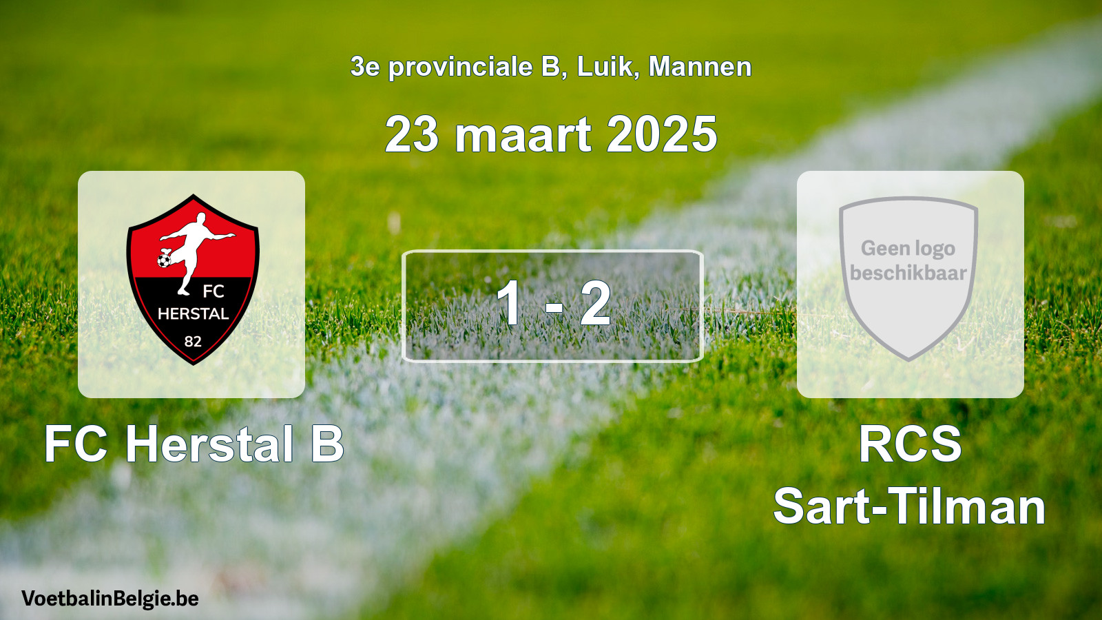 Gespeelde wedstrijd mannenvoetbal: FC Herstal B - RCS Sart-Tilman 1 - 2 (23 maart 2025)