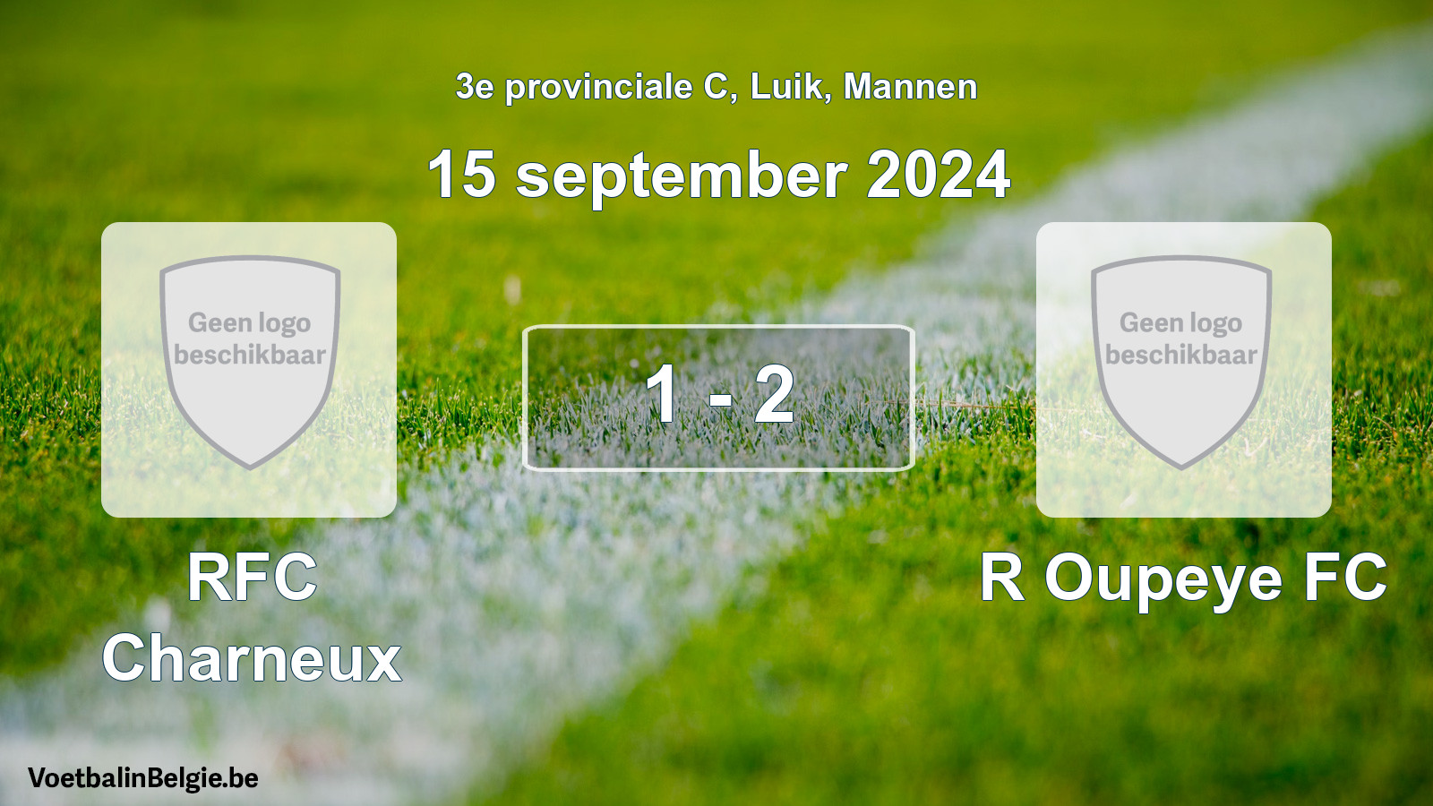 Gespeelde wedstrijd mannenvoetbal: RFC Charneux - R Oupeye FC 1 - 2 (15 september 2024)