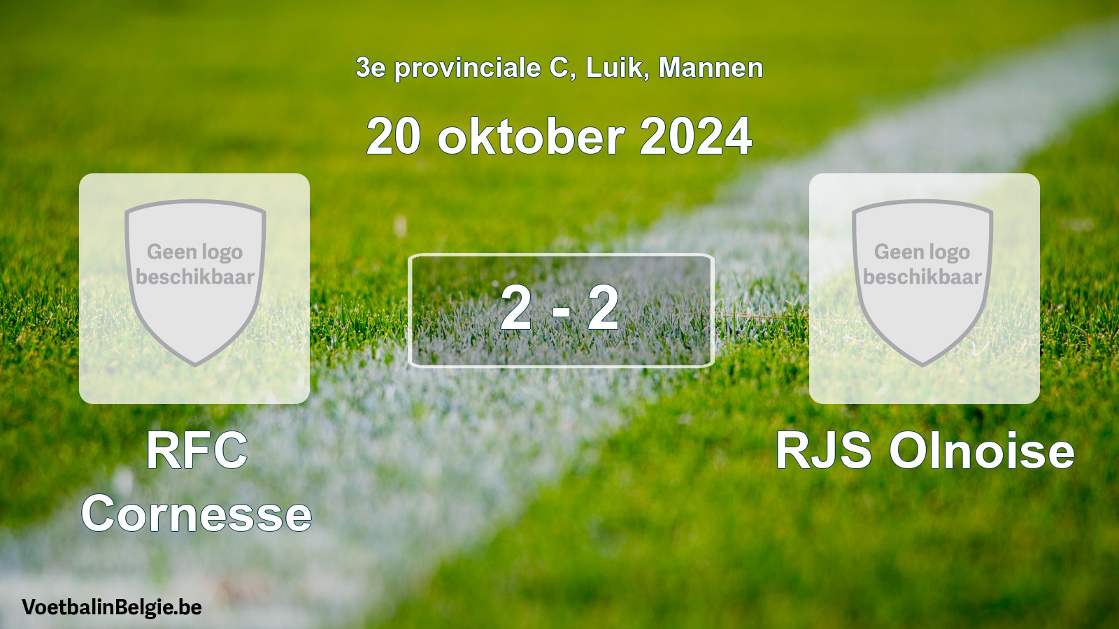 Gespeelde wedstrijd mannenvoetbal: RFC Cornesse - RJS Olnoise 2 - 2 (20 oktober 2024)