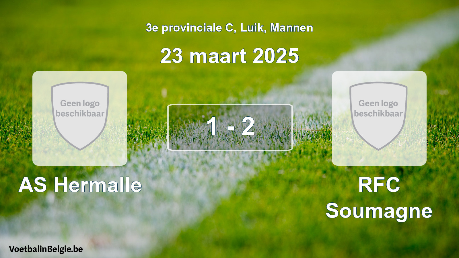 Gespeelde wedstrijd mannenvoetbal: AS Hermalle - RFC Soumagne 1 - 2 (23 maart 2025)
