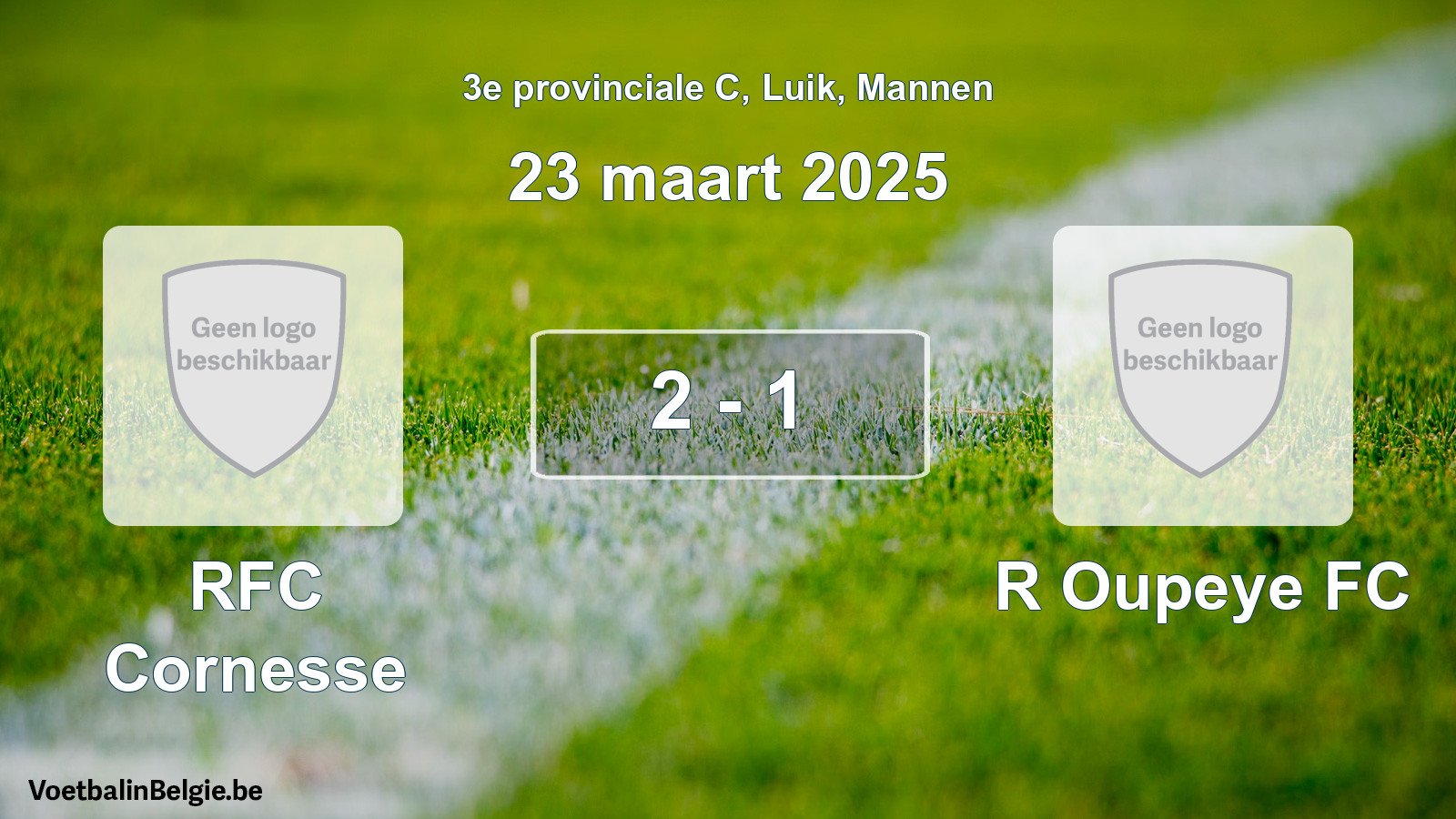 Gespeelde wedstrijd mannenvoetbal: RFC Cornesse - R Oupeye FC 2 - 1 (23 maart 2025)