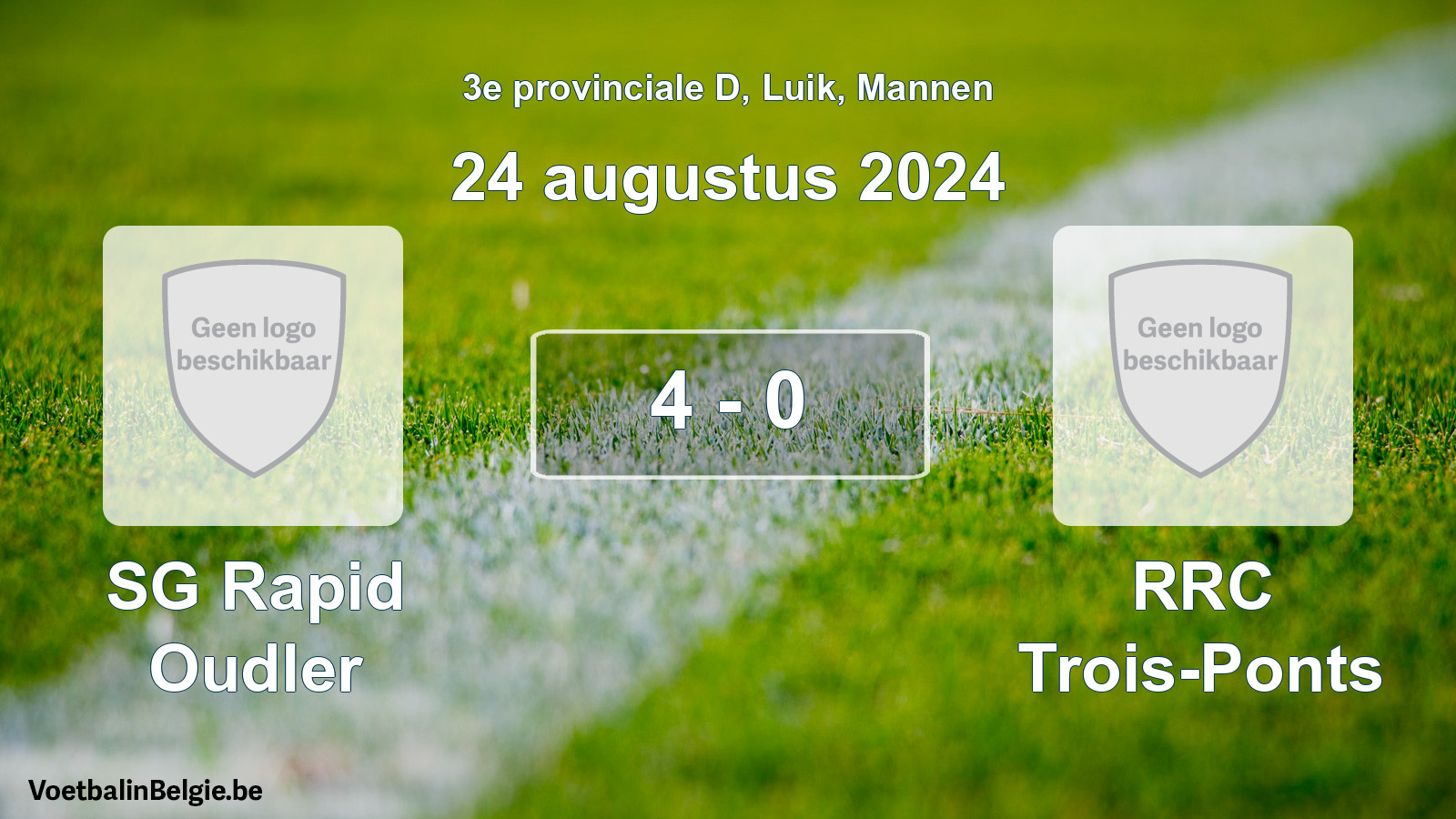 Gespeelde wedstrijd mannenvoetbal: SG Rapid Oudler - RRC Trois-Ponts 4 - 0 (24 augustus 2024)