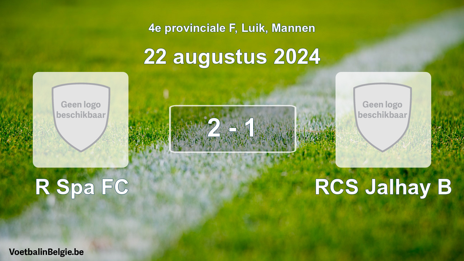 Gespeelde wedstrijd mannenvoetbal: R Spa FC - RCS Jalhay B 2 - 1 (22 augustus 2024)