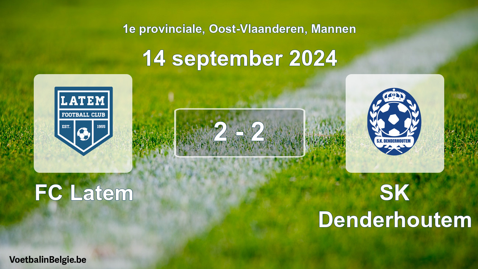 Gespeelde wedstrijd mannenvoetbal: FC Latem - SK Denderhoutem 2 - 2 (14 september 2024)