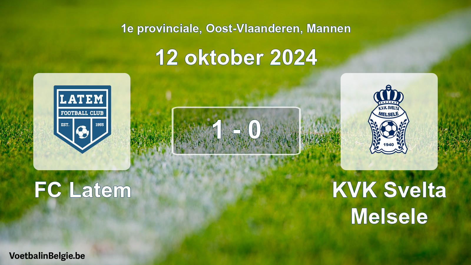 Played match men football: FC Latem - KVK Svelta Melsele 1 - 0 (12 October 2024)
