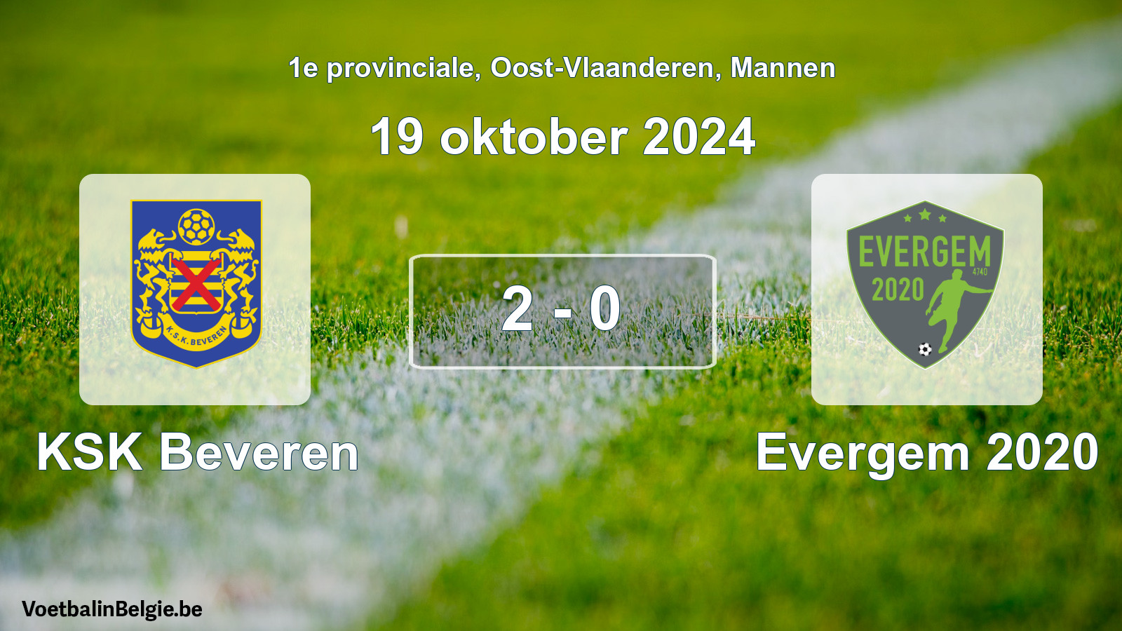 Played match men football: KSK Beveren - Evergem 2020 2 - 0 (19 October 2024)