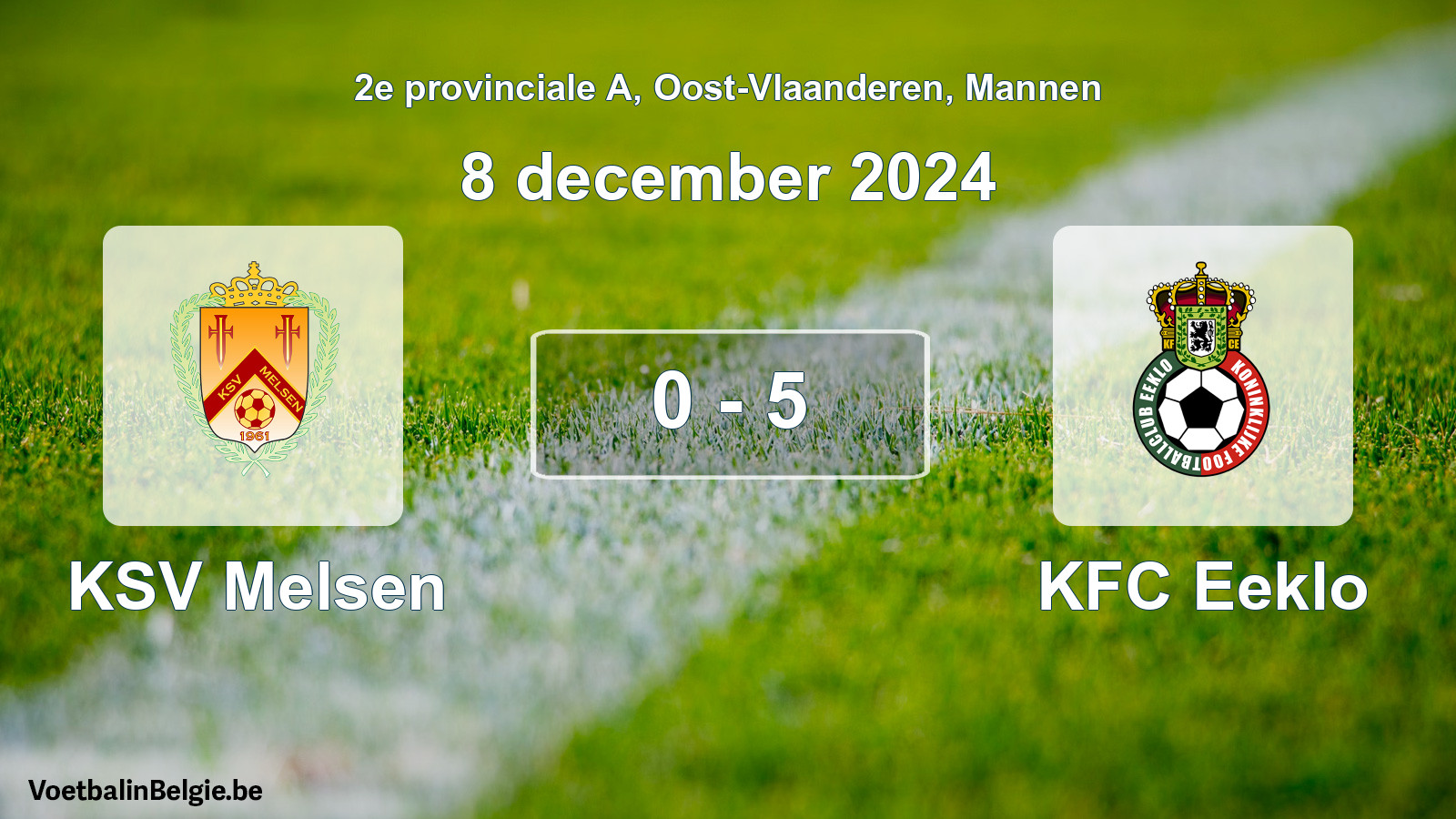 Played match men football: KSV Melsen - KFC Eeklo 0 - 5 (8 December 2024)