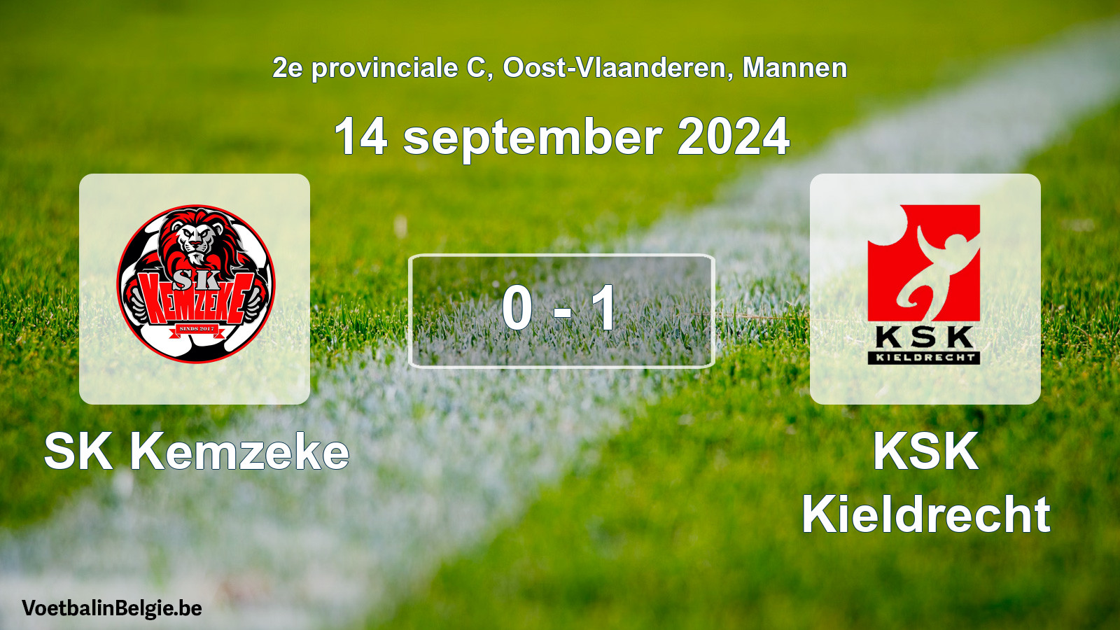 Gespeelde wedstrijd mannenvoetbal: SK Kemzeke - KSK Kieldrecht 0 - 1 (14 september 2024)