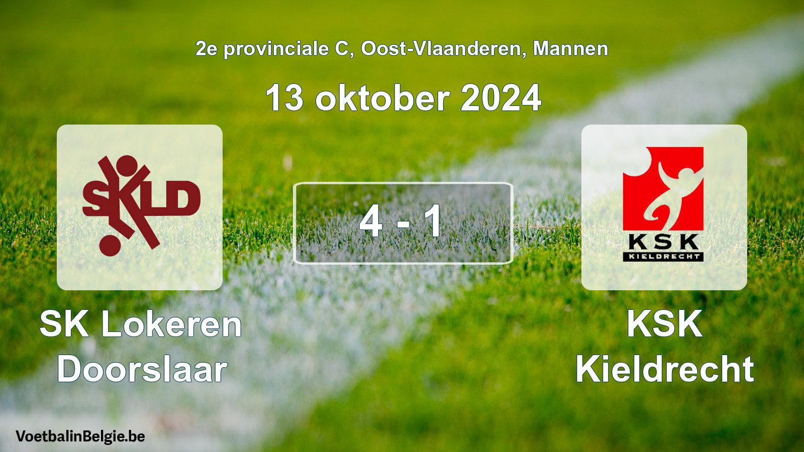 Gespeelde wedstrijd mannenvoetbal: SK Lokeren Doorslaar - KSK Kieldrecht 4 - 1 (13 oktober 2024)