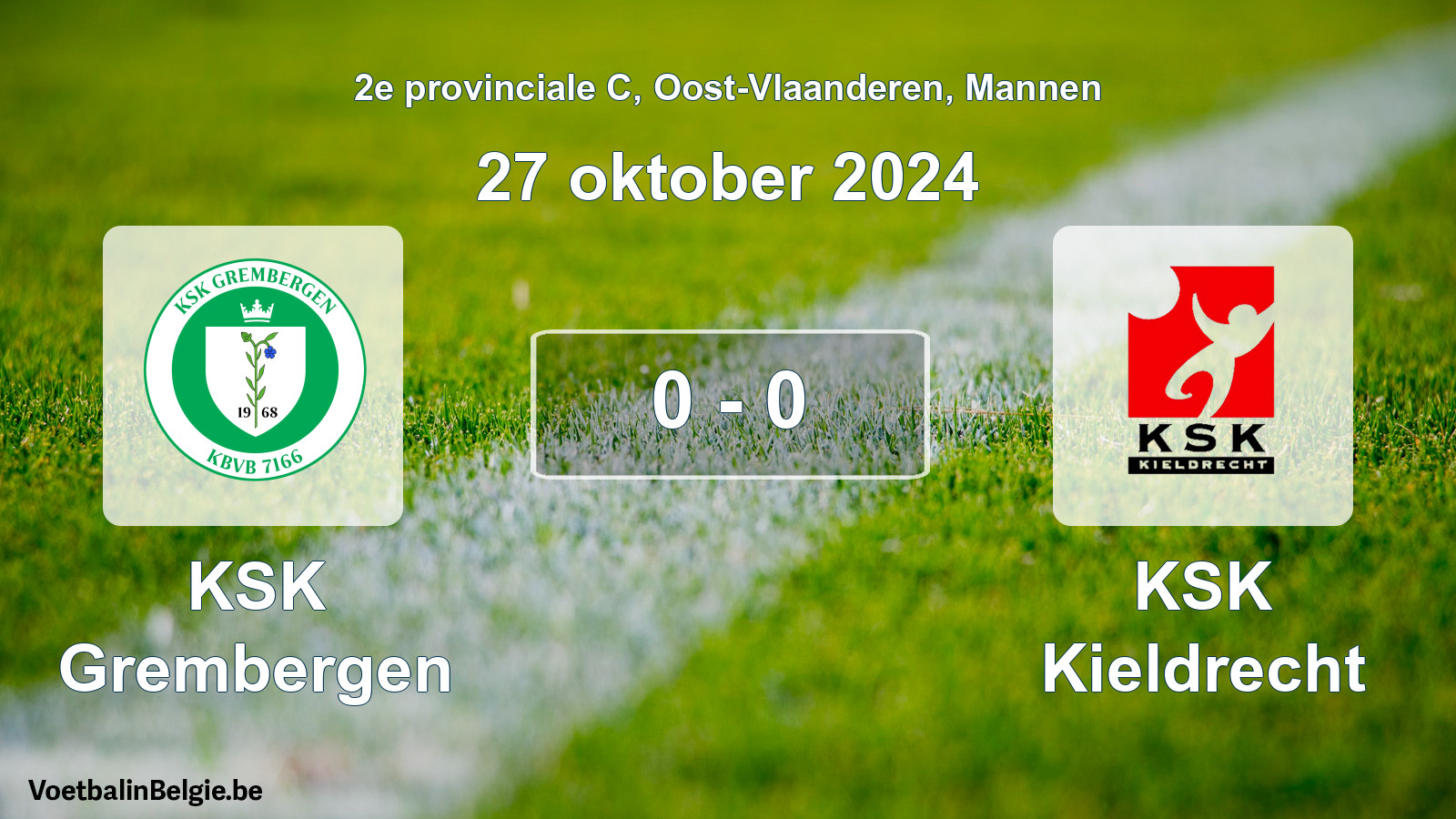 Gespeelde wedstrijd mannenvoetbal: KSK Grembergen - KSK Kieldrecht 0 - 0 (27 oktober 2024)