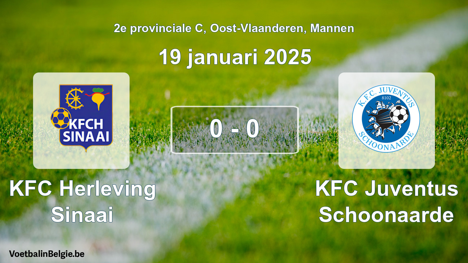 Played match men football: KFC Herleving Sinaai - KFC Juventus Schoonaarde 0 - 0 (19 January 2025)