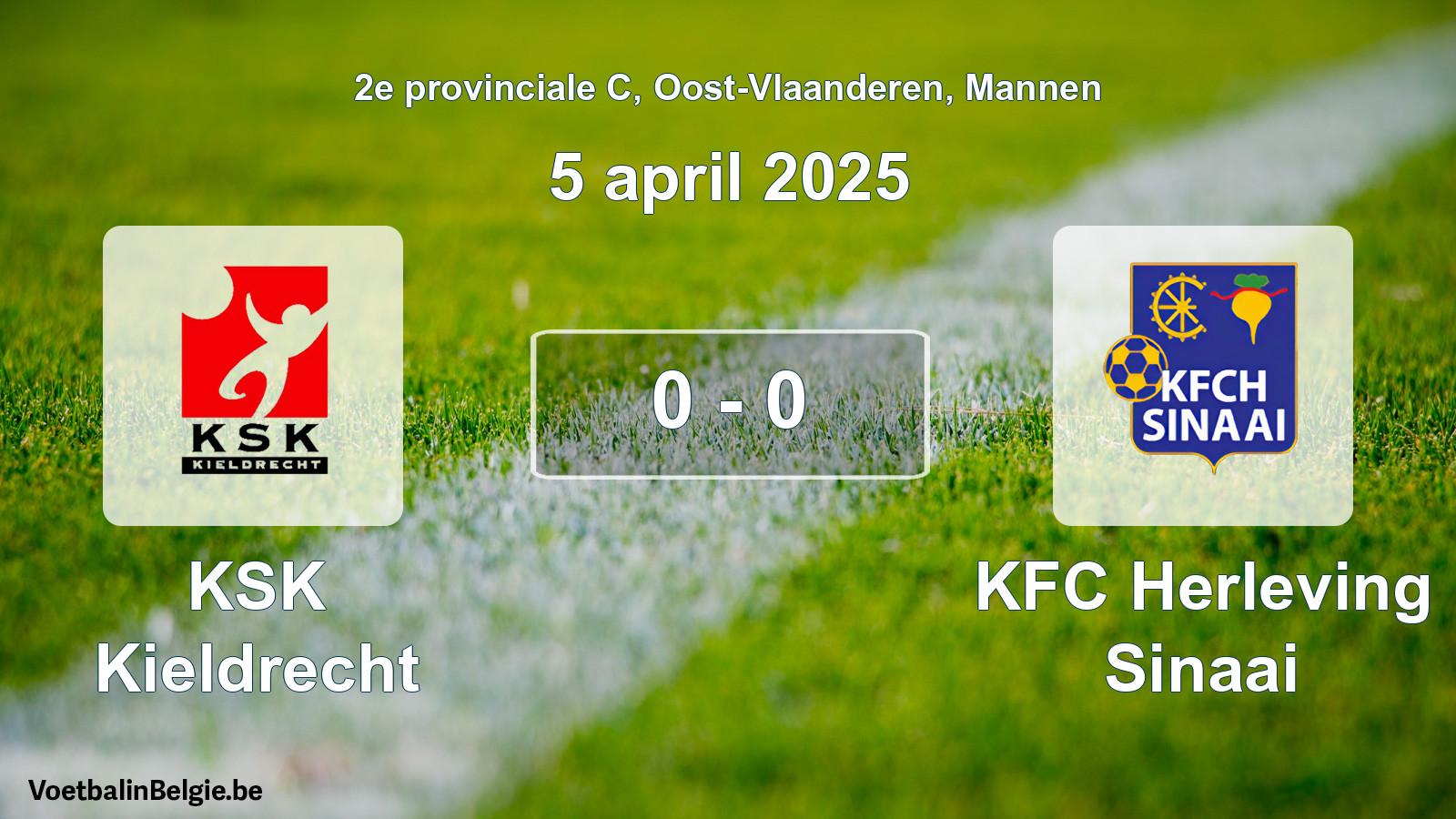 Gespeelde wedstrijd mannenvoetbal: KSK Kieldrecht - KFC Herleving Sinaai 0 - 0 (5 april 2025)