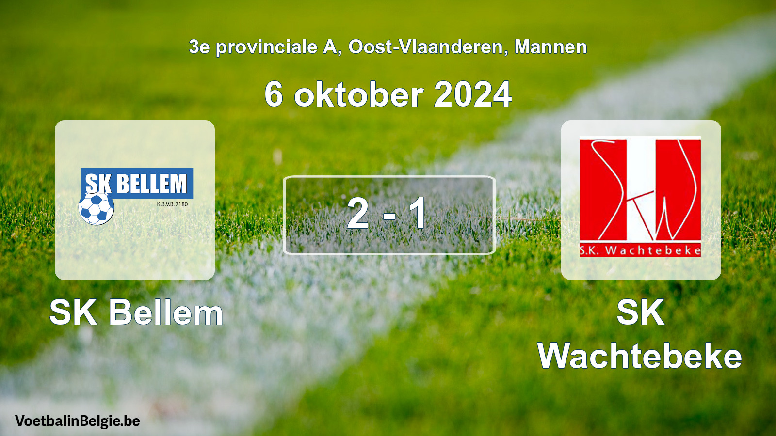 Gespeelde wedstrijd mannenvoetbal: SK Bellem - SK Wachtebeke 2 - 1 (6 oktober 2024)