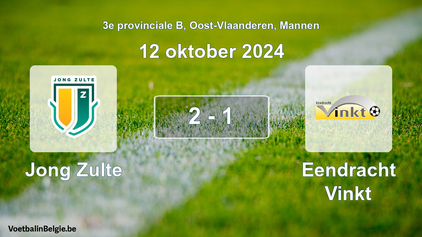 Played match men football: Jong Zulte - Eendracht Vinkt 2 - 1 (12 October 2024)