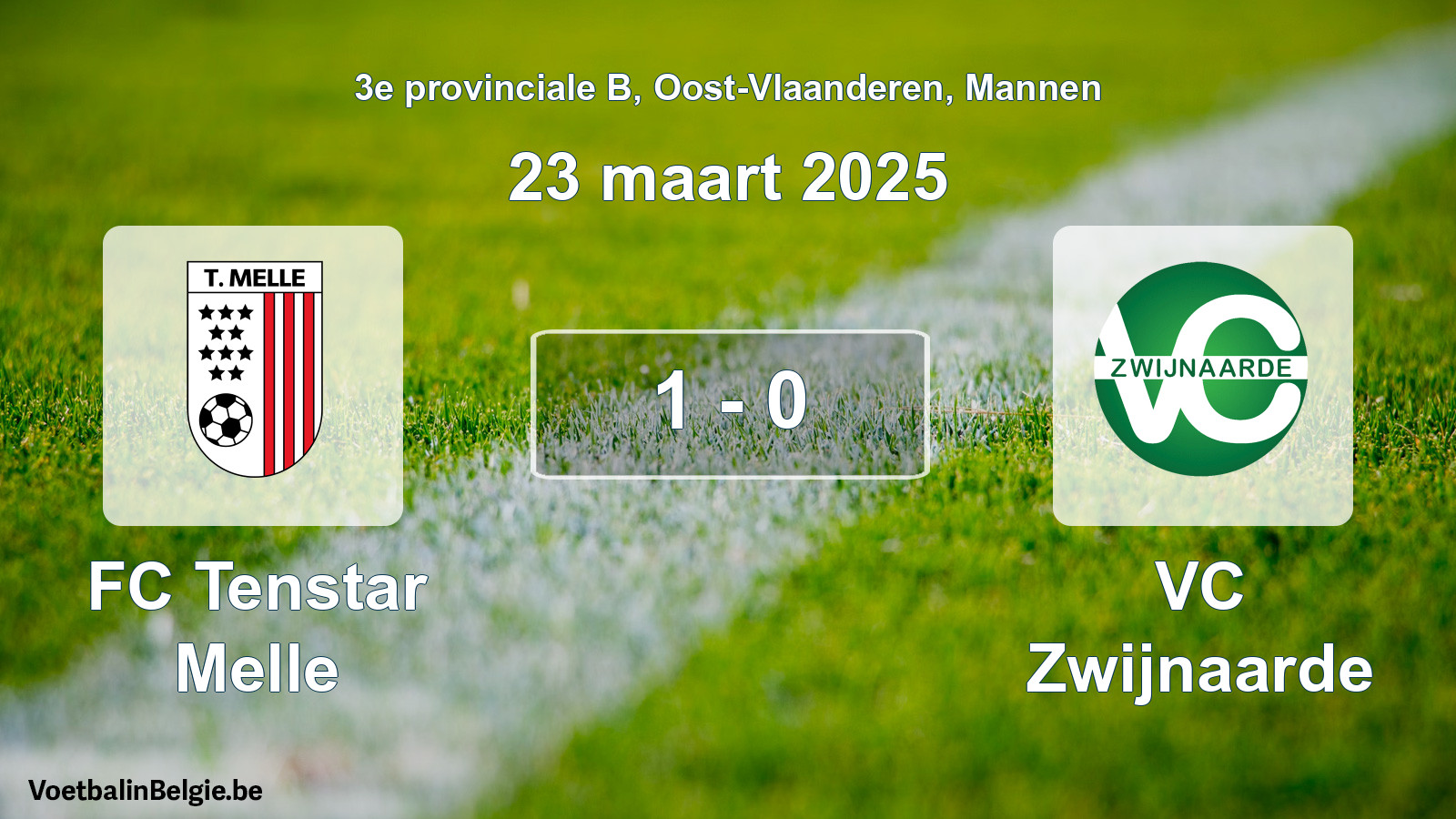 Gespieltes Spiel männer-Fußball: FC Tenstar Melle - VC Zwijnaarde 1 - 0 (23 März 2025)