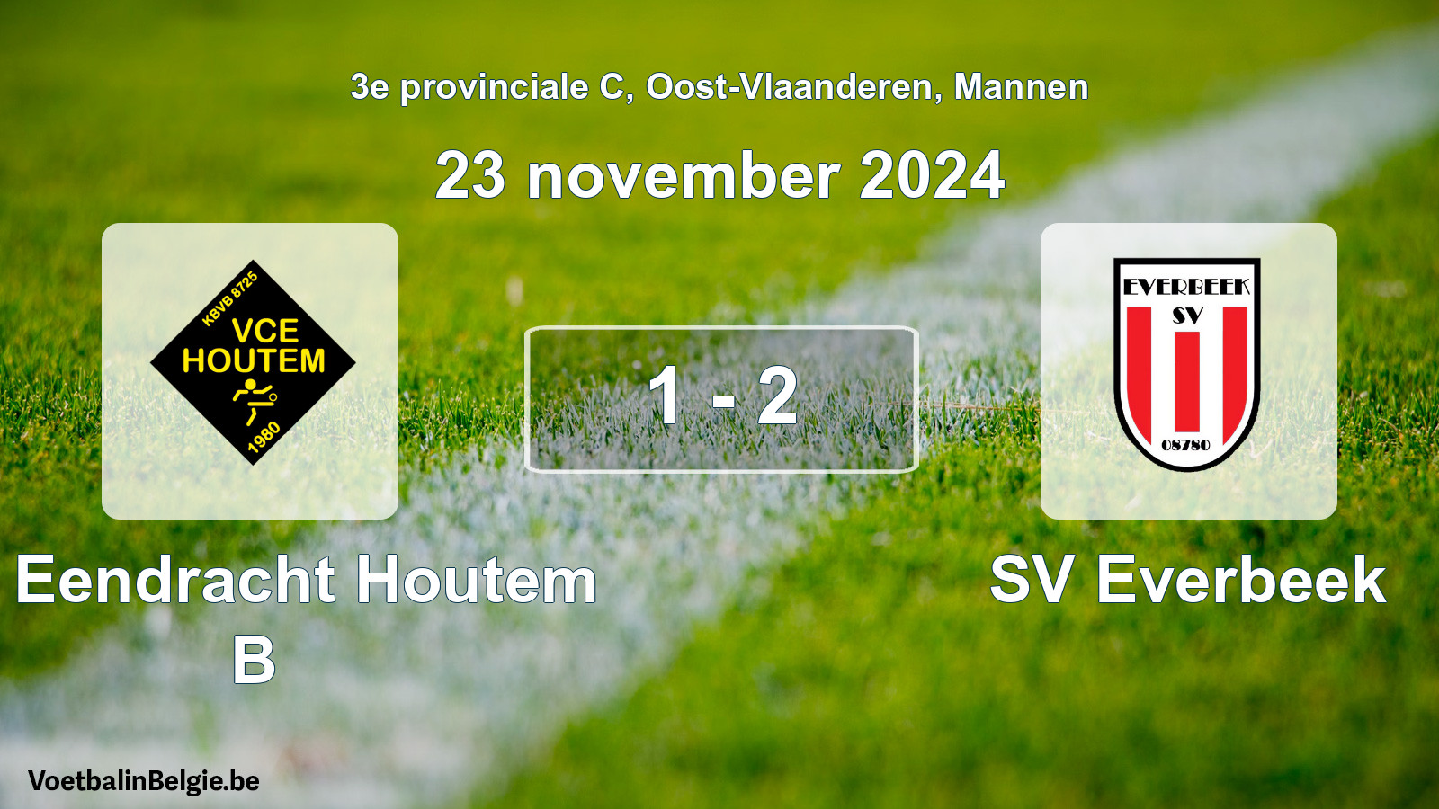 Played match men football: VC Eendracht Houtem B - SV Everbeek 1 - 2 (23 November 2024)