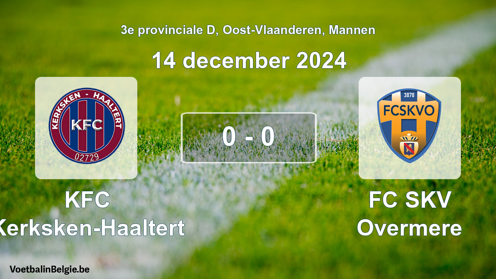 Gespeelde wedstrijd mannenvoetbal: KFC Kerksken-Haaltert - FC SKV Overmere 0 - 0 (14 december 2024)