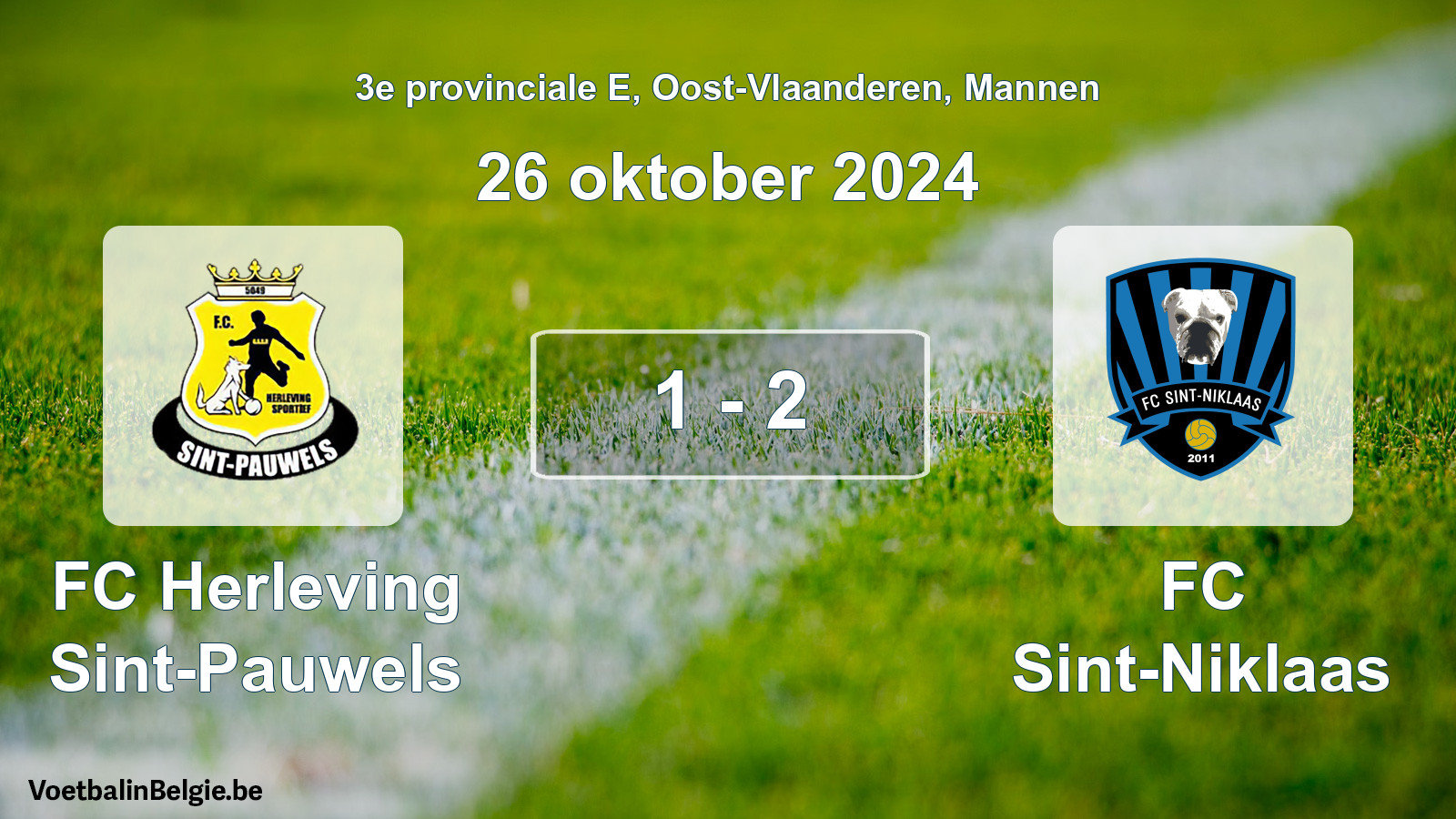 Played match men football: FC Herleving Sint-Pauwels - FC Sint-Niklaas 1 - 2 (26 October 2024)