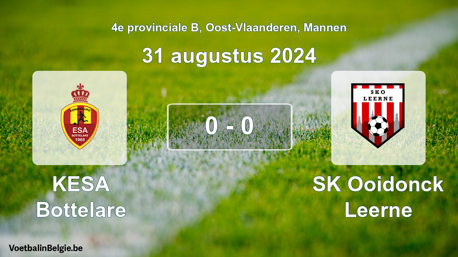 Played match men football: KESA Bottelare - SK Ooidonck Leerne 0 - 0 (31 August 2024)