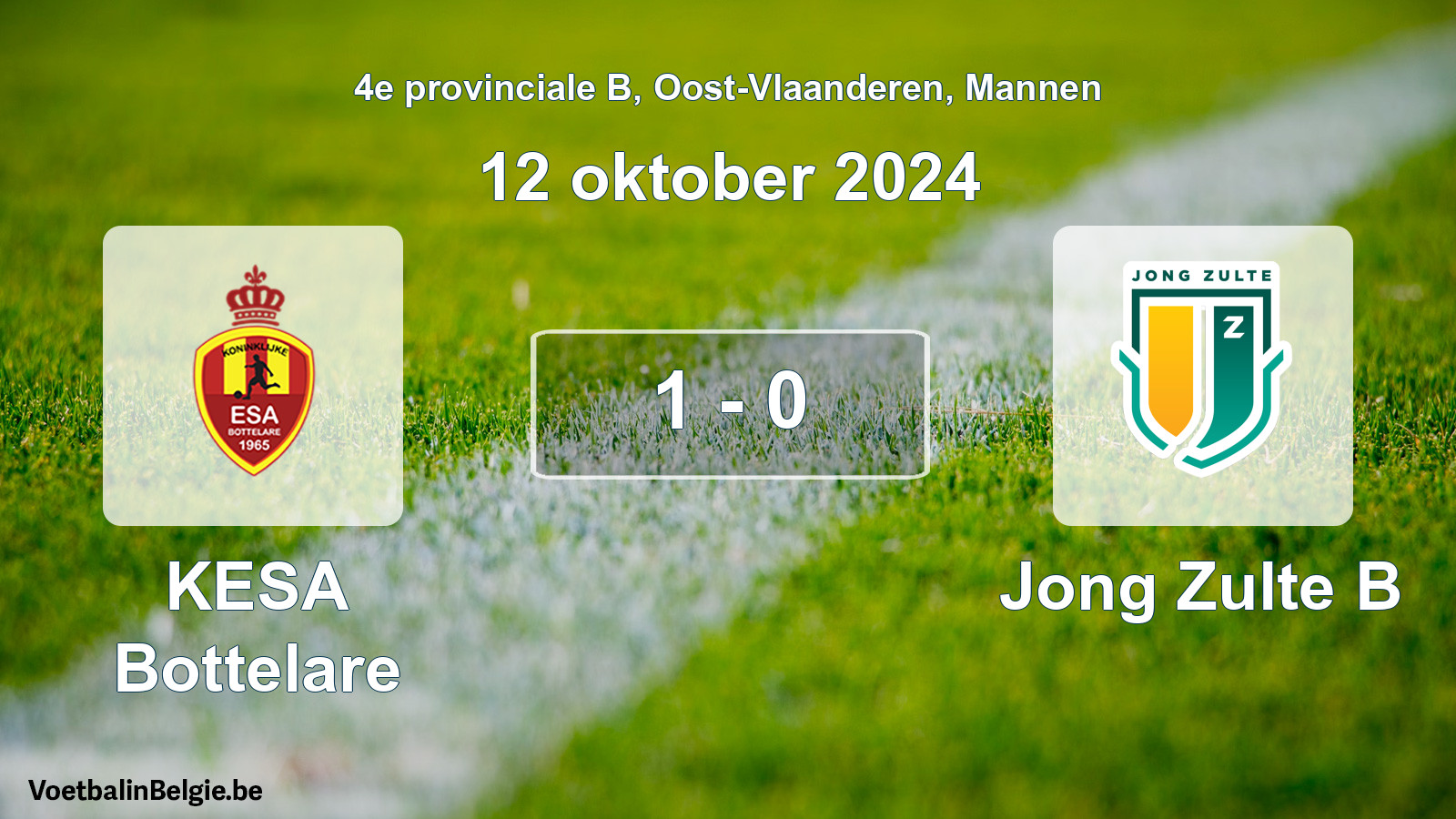 Played match men football: KESA Bottelare - Jong Zulte B 1 - 0 (12 October 2024)