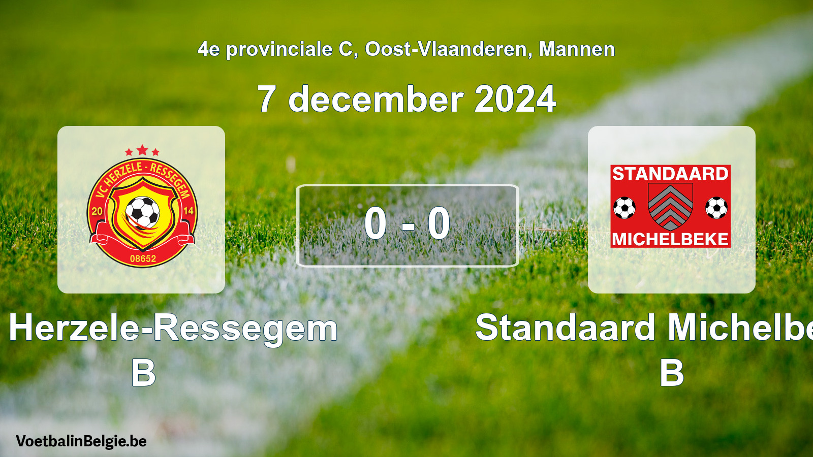 Gespeelde wedstrijd mannenvoetbal: VC Herzele-Ressegem B - Standaard Michelbeke B 0 - 0 (7 december 2024)