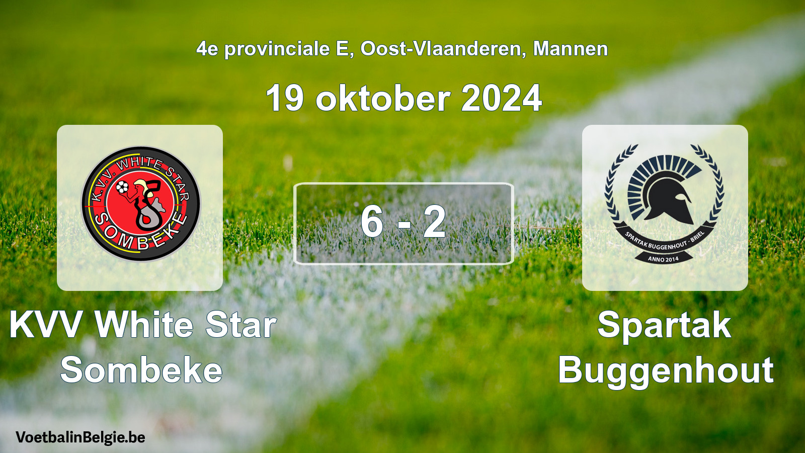 Played match men football: KVV White Star Sombeke - Spartak Buggenhout 6 - 2 (19 October 2024)