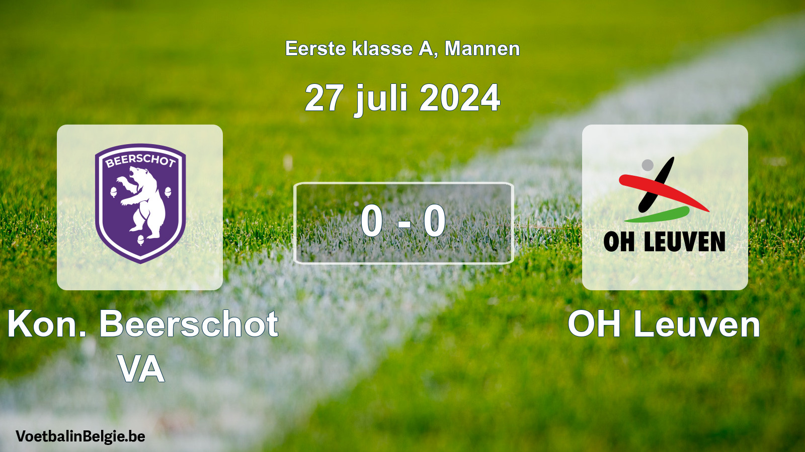 Gespeelde wedstrijd mannenvoetbal: Kon. Beerschot VA - OH Leuven 0 - 0 (27 juli 2024)