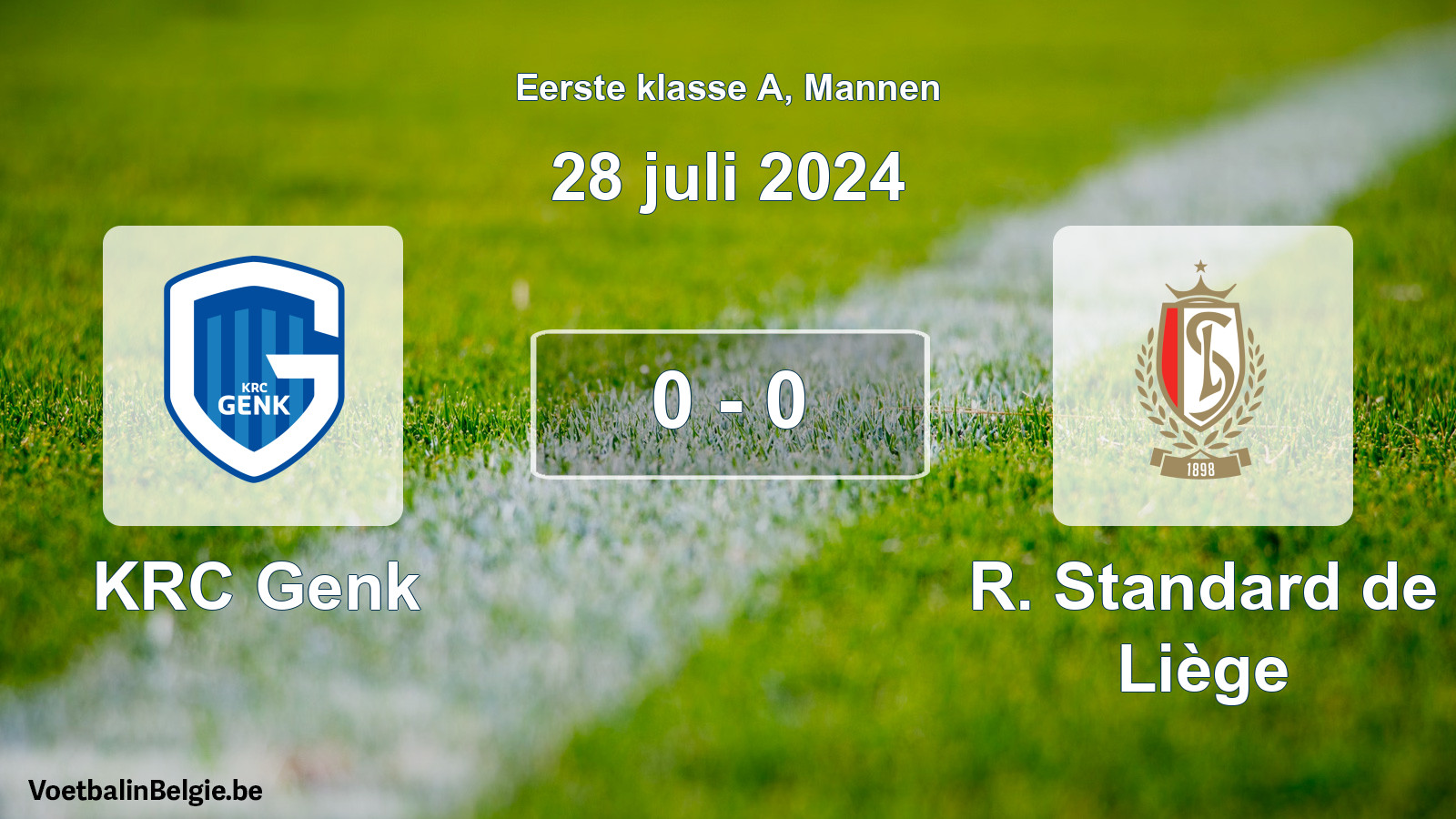 Gespeelde wedstrijd mannenvoetbal: KRC Genk - R. Standard de Liège 0 - 0 (28 juli 2024)