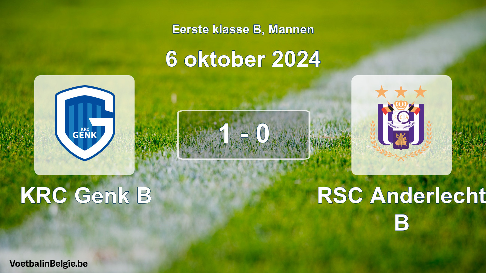 Gespeelde wedstrijd mannenvoetbal: KRC Genk B - RSC Anderlecht B 1 - 0 (6 oktober 2024)