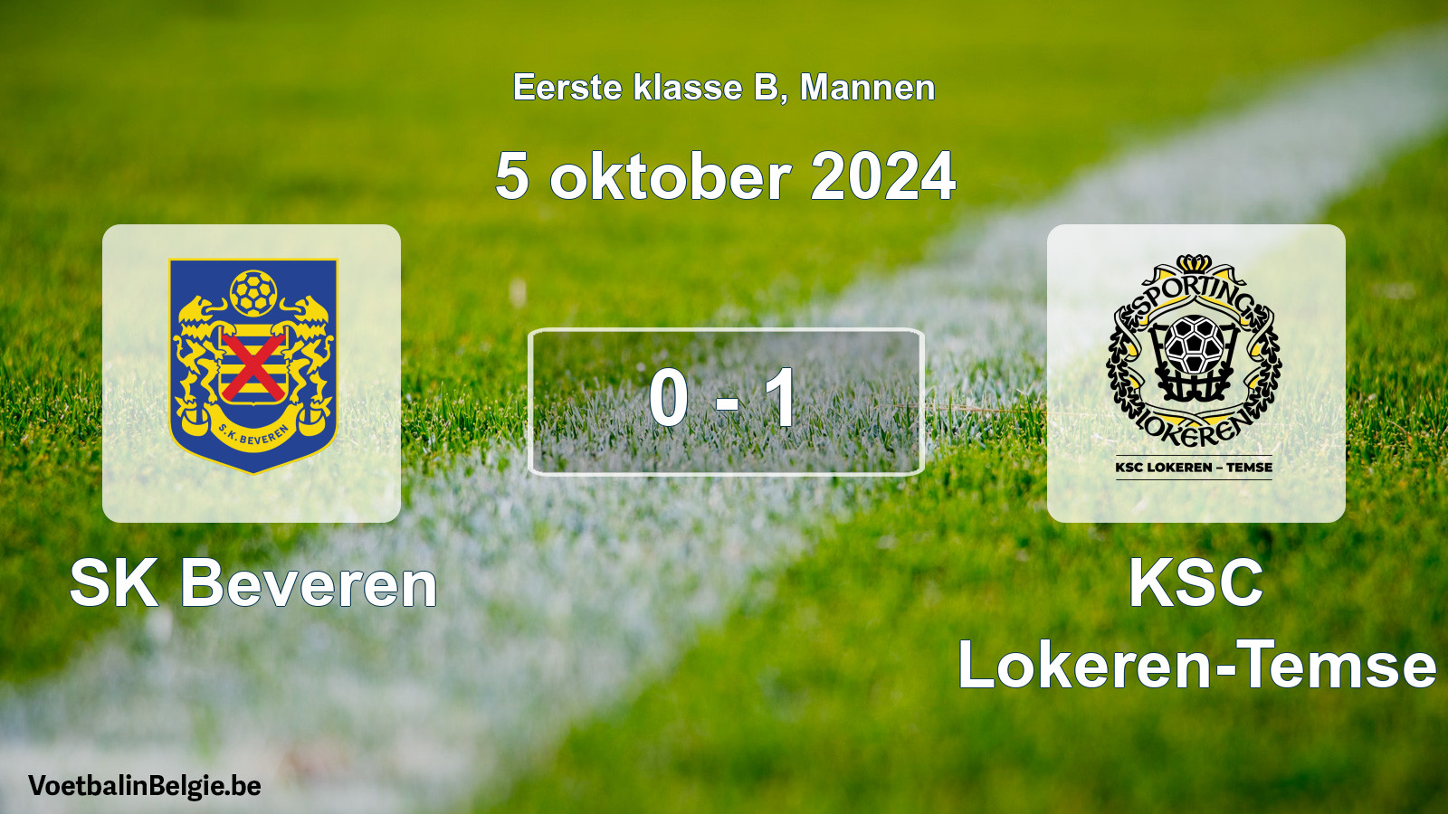Gespeelde wedstrijd mannenvoetbal: SK Beveren - KSC Lokeren-Temse 0 - 1 (5 oktober 2024)