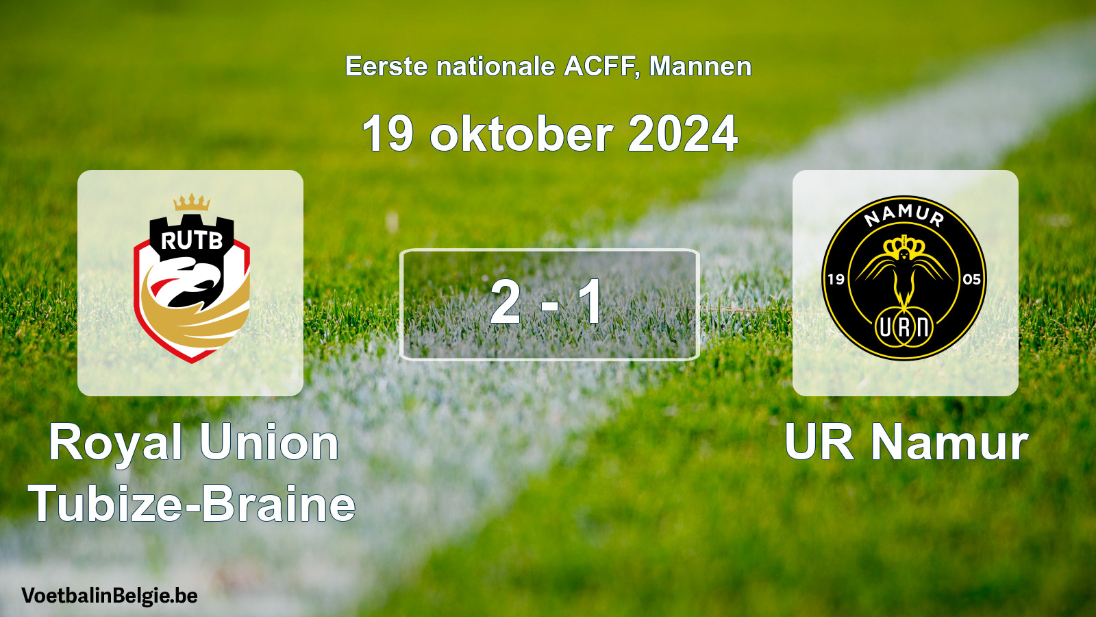Gespieltes Spiel männer-Fußball: Royal Union Tubize-Braine - UR Namur 2 - 1 (19 Oktober 2024)