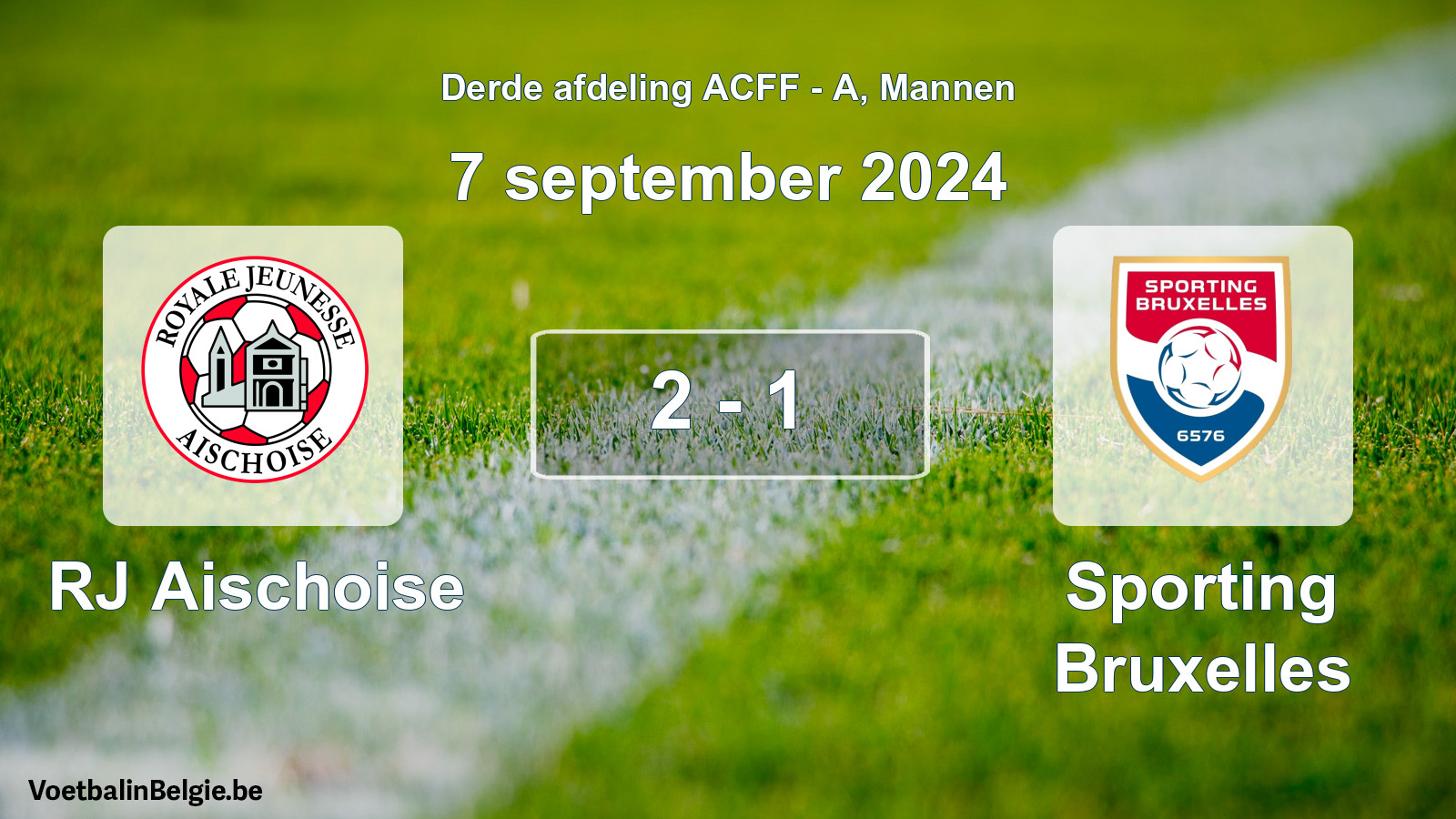 Gespeelde wedstrijd mannenvoetbal: RJ Aischoise - Sporting Bruxelles 2 - 1 (7 september 2024)