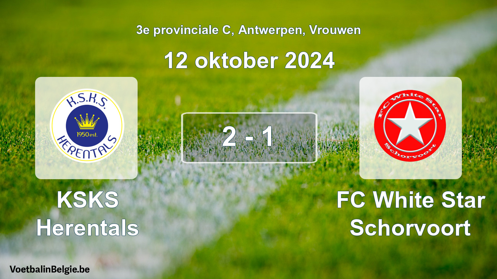 Gespeelde wedstrijd vrouwenvoetbal: KSKS Herentals - FC White Star Schorvoort 2 - 1 (12 oktober 2024)