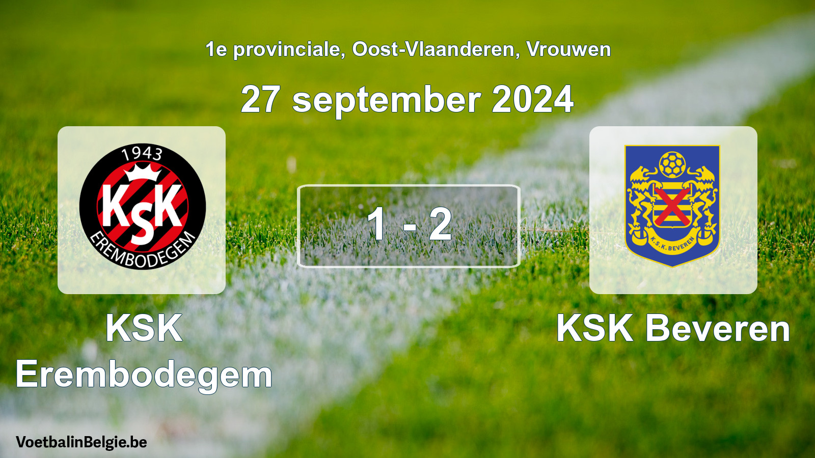 Played match women football: KSK Erembodegem - KSK Beveren 1 - 2 (27 September 2024)