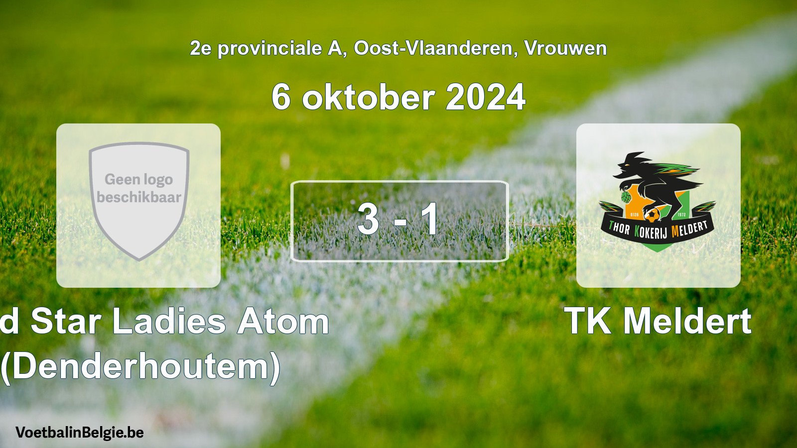Gespeelde wedstrijd vrouwenvoetbal: Red Star Ladies Atom (Denderhoutem) - TK Meldert 3 - 1 (6 oktober 2024)