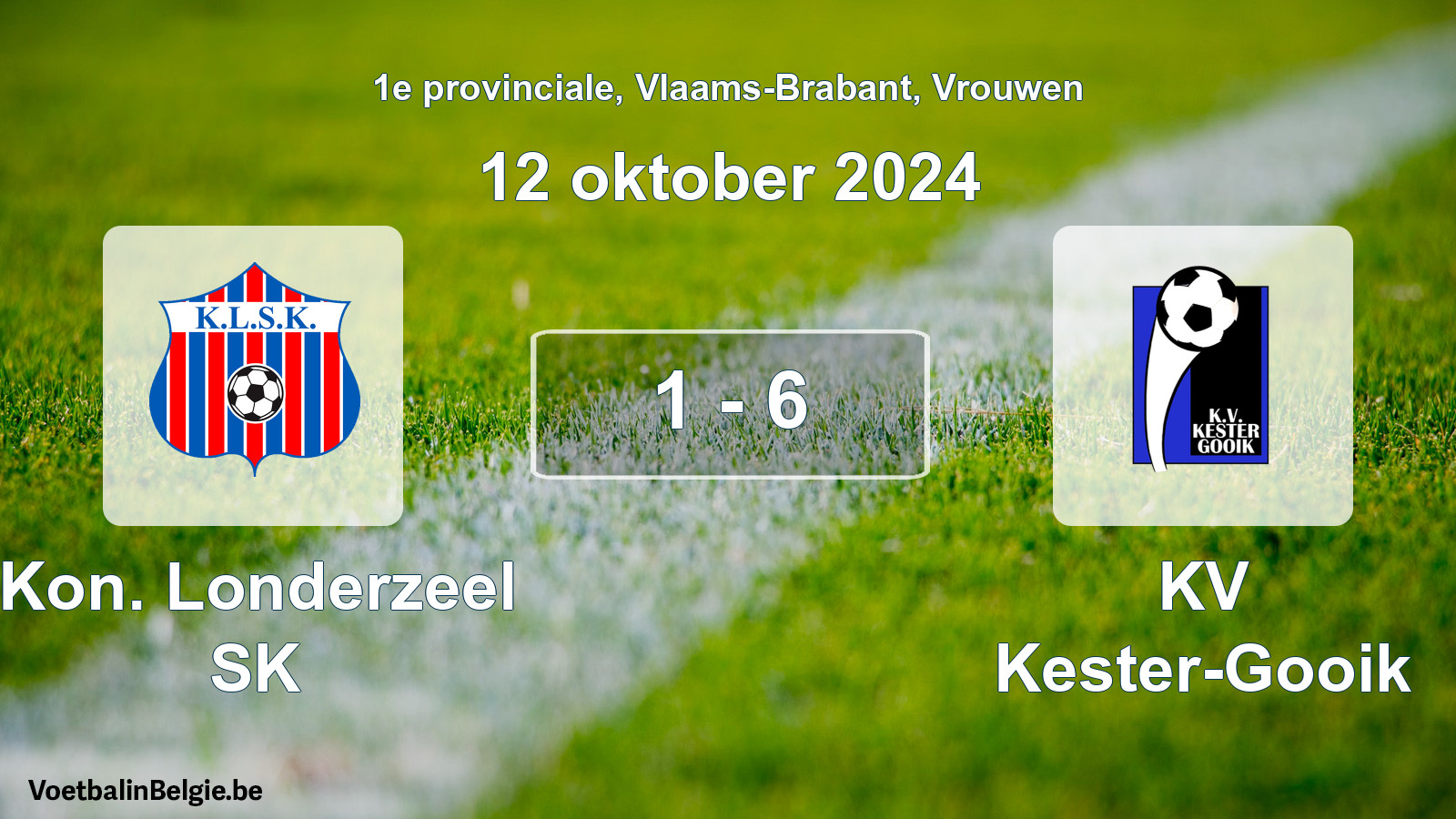 Gespeelde wedstrijd vrouwenvoetbal: Kon. Londerzeel SK - KV Kester-Gooik 1 - 6 (12 oktober 2024)