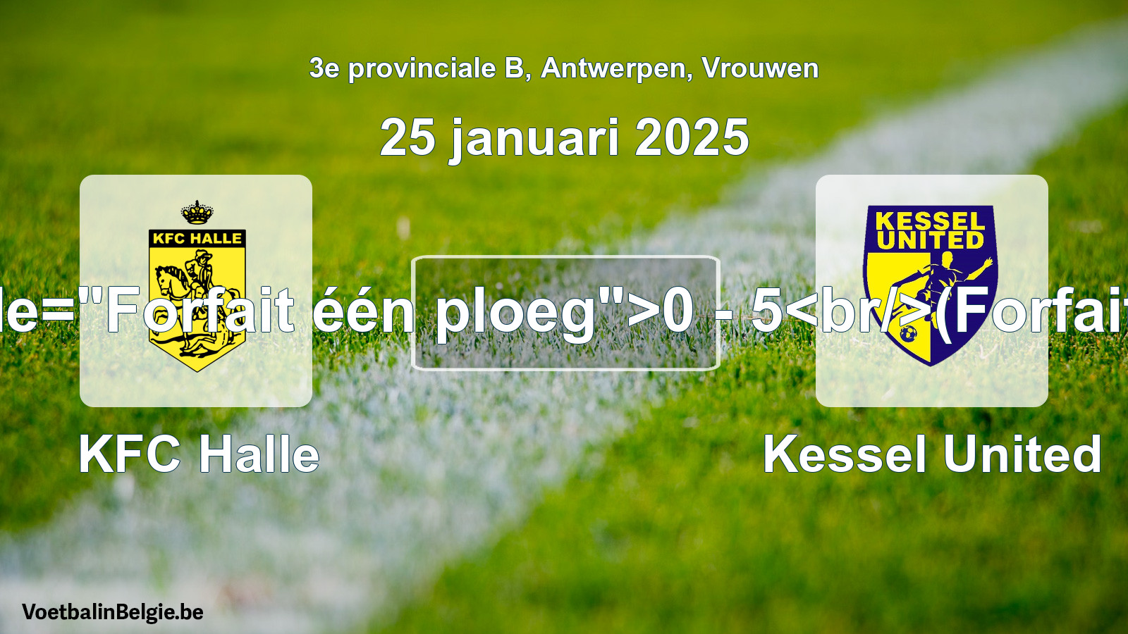 Forfeited: KFC Halle - Kessel United 0 - 5 (25 January 2025)