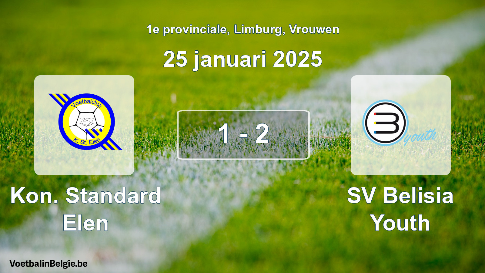 Played match women football: Kon. Standard Elen - SV Belisia Youth 1 - 2 (25 January 2025)