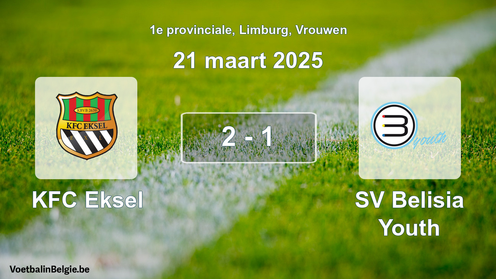 Gespeelde wedstrijd vrouwenvoetbal: KFC Eksel - SV Belisia Youth 2 - 1 (21 maart 2025)