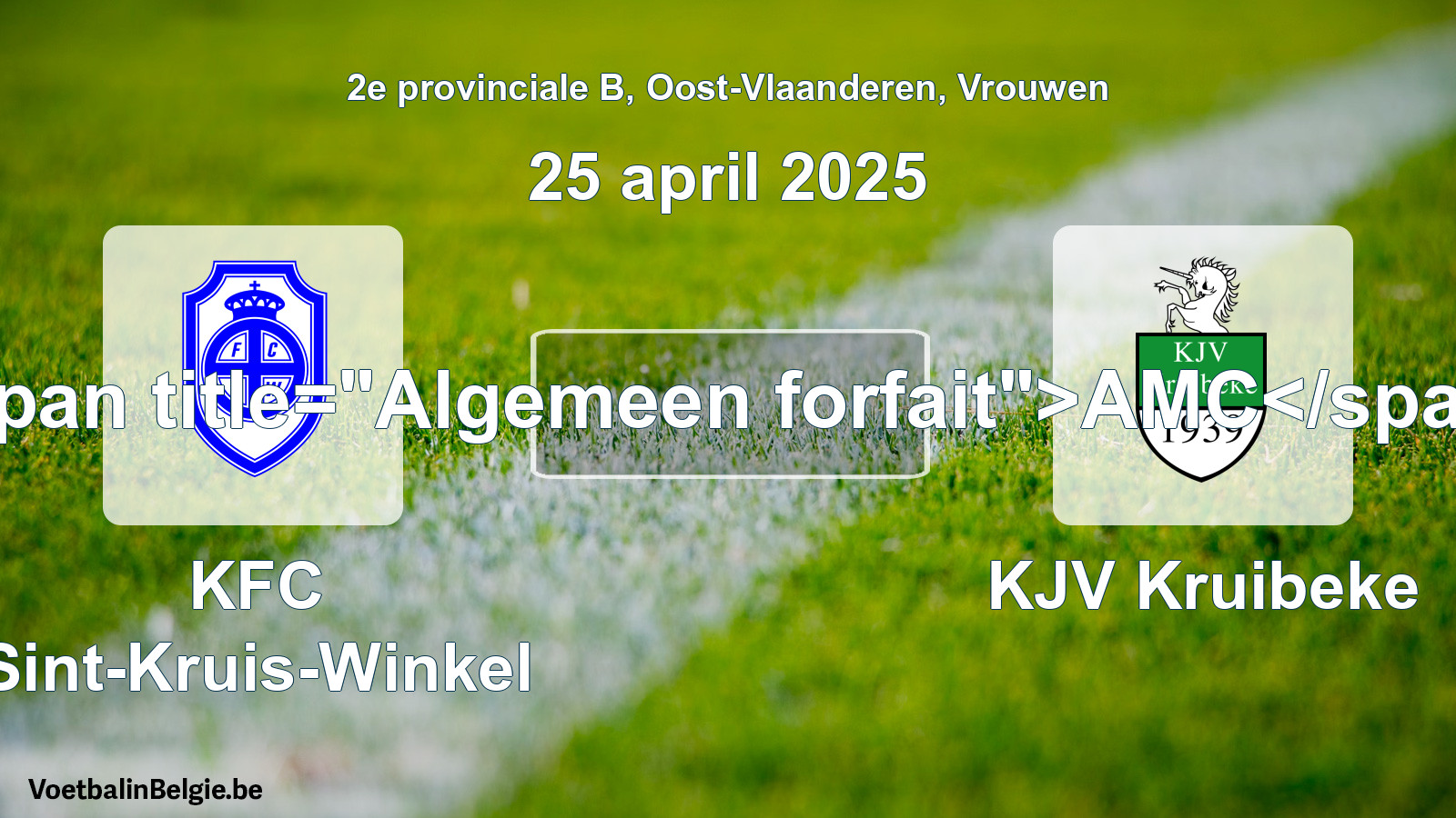 Algemeen forfait: KFC Sint-Kruis-Winkel - KJV Kruibeke (25 april 2025)