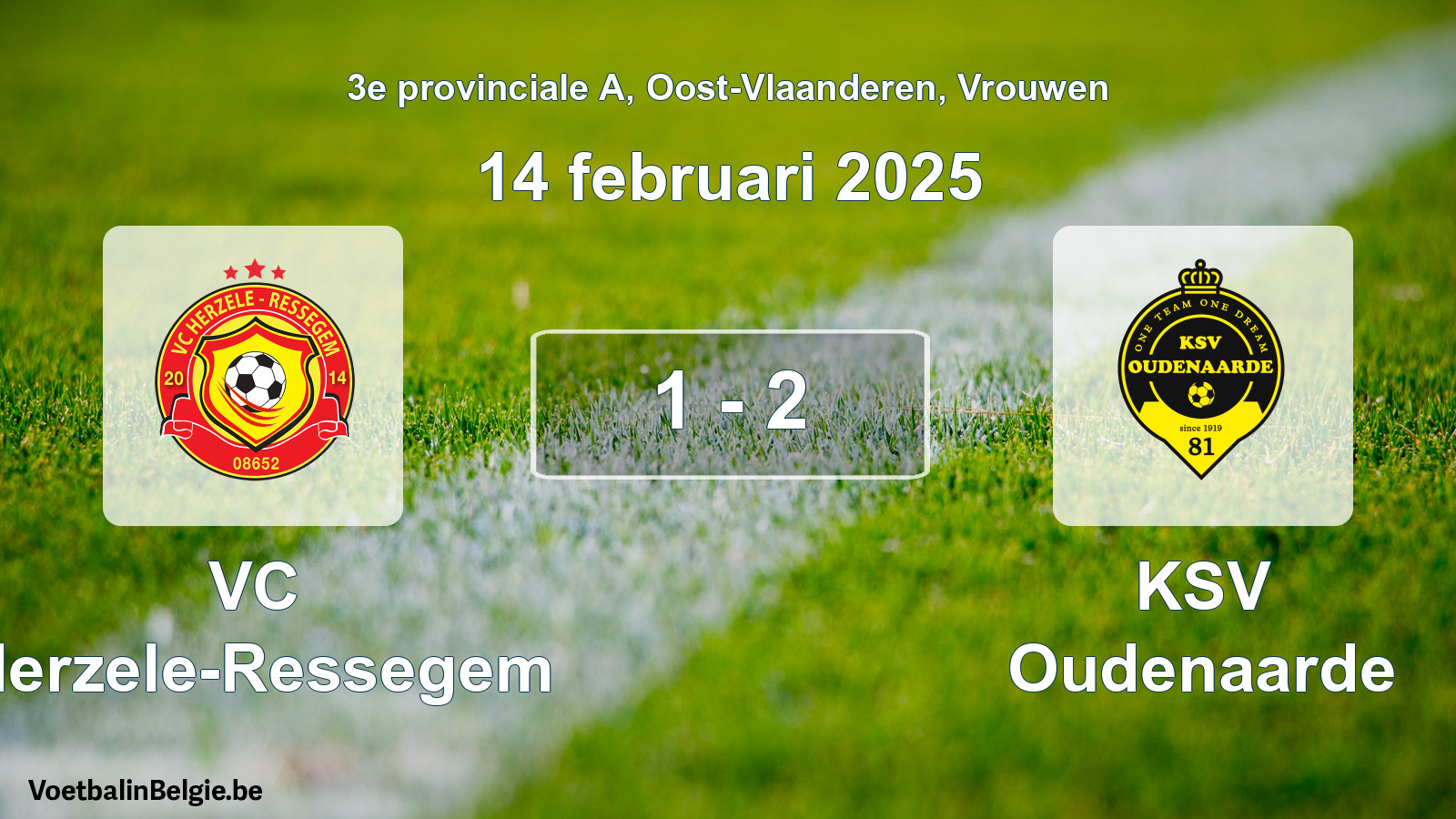 Played match women football: VC Herzele-Ressegem - KSV Oudenaarde 1 - 2 (14 February 2025)