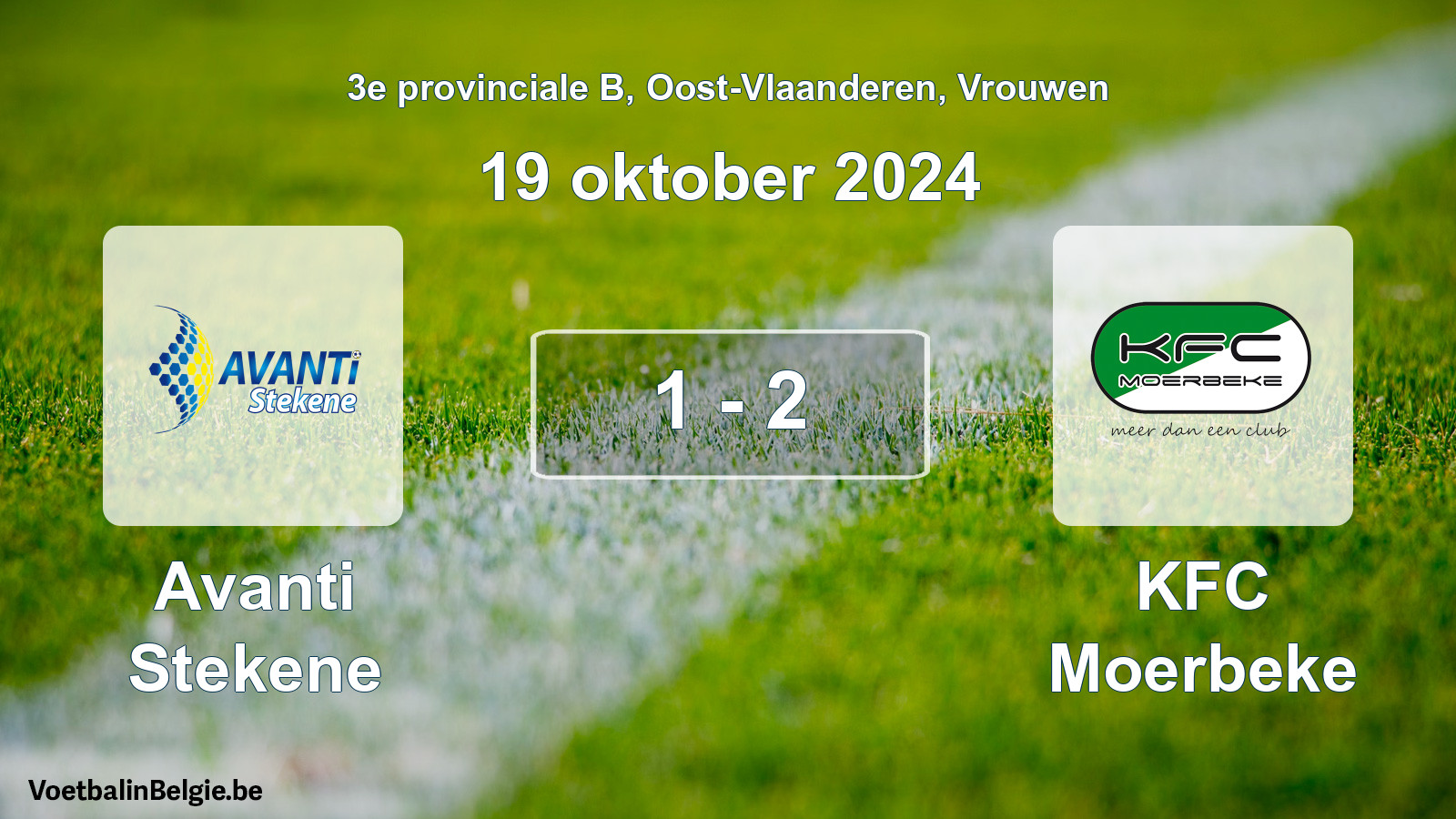 Gespeelde wedstrijd vrouwenvoetbal: Avanti Stekene - KFC Moerbeke 1 - 2 (19 oktober 2024)